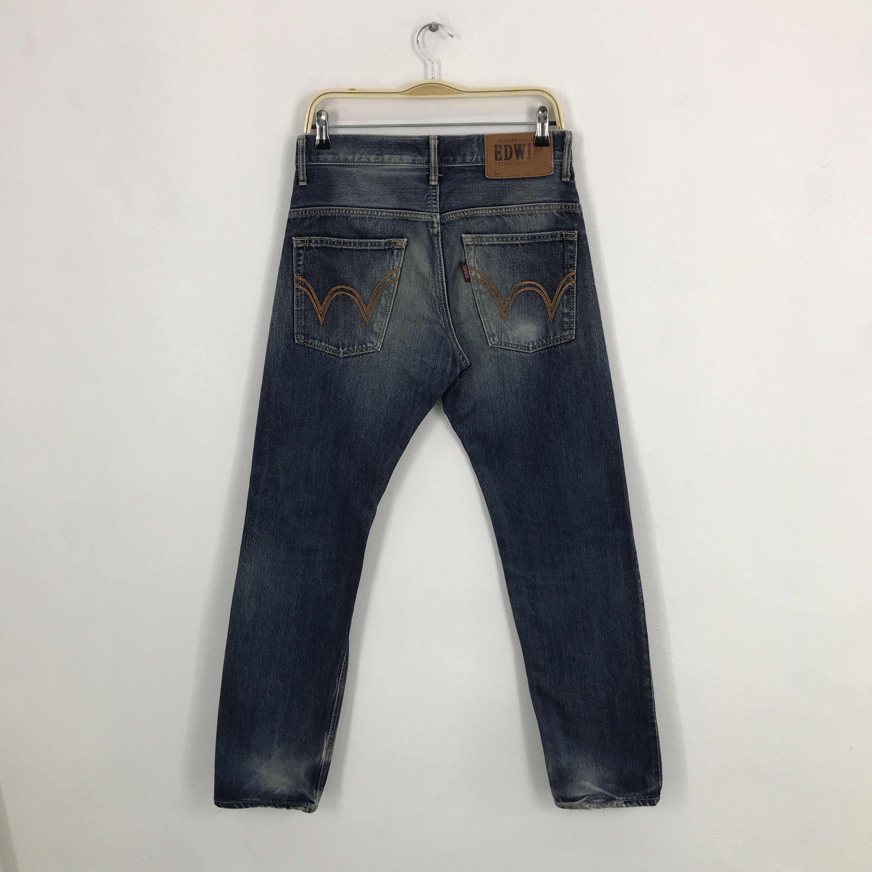 Japanese Brand Denim faded Edwin Japan distressed jean pants Size US 30 / EU 46 - 2 Thumbnail
