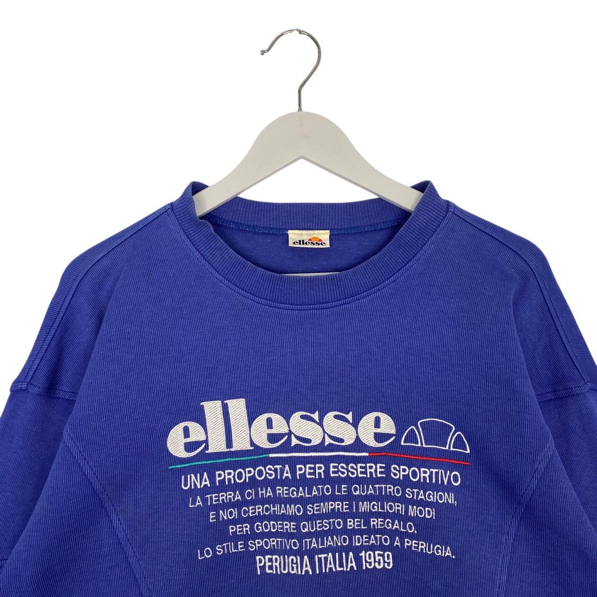 Vintage Vintage Ellesse Big Logo Crewneck Sweatshirt Blue Size M Size US M / EU 48-50 / 2 - 4 Thumbnail