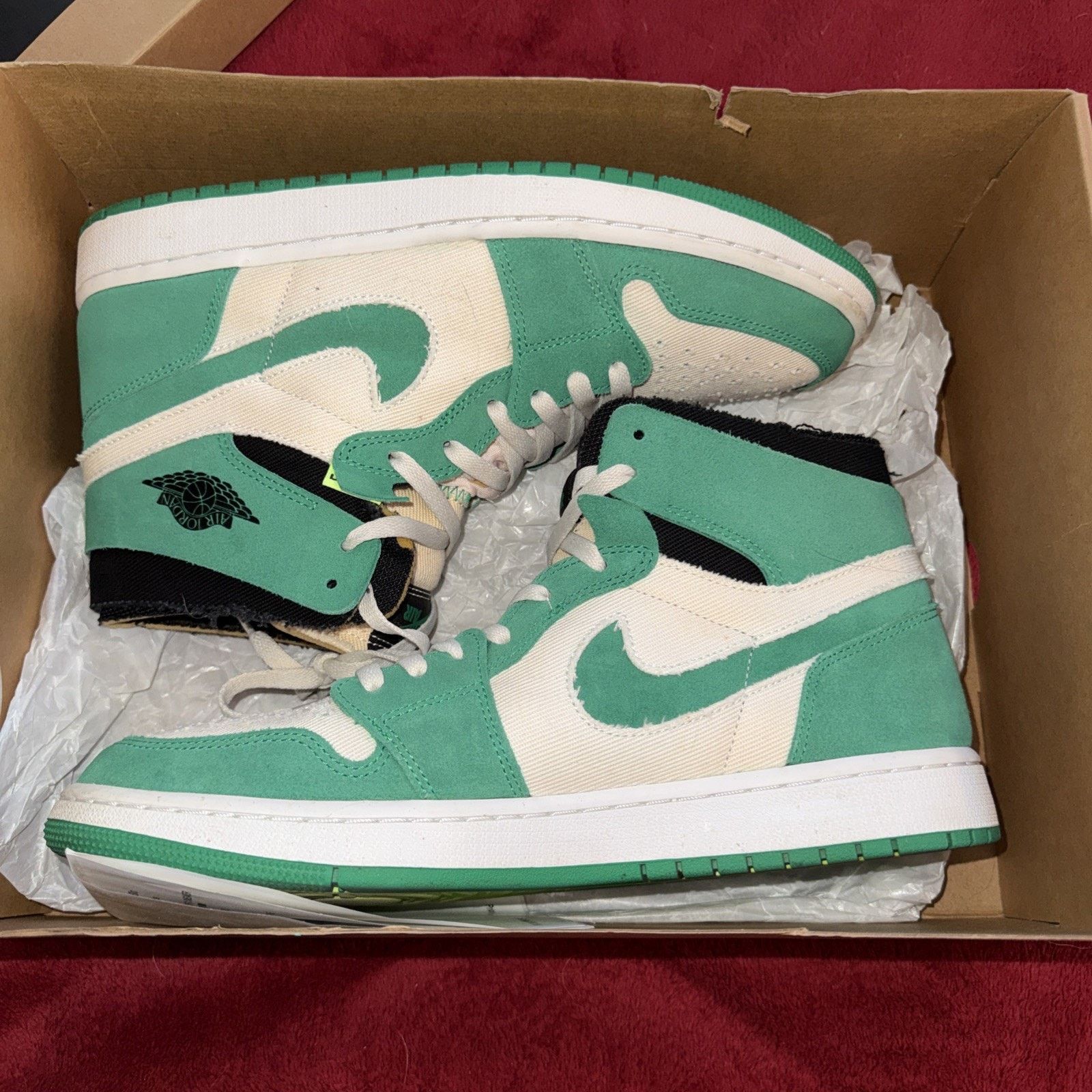 Jordan Brand Size 12 - Jordan 1 Zoom Comfort Stadium Green OG BOX Size US 12 / EU 45 - 9 Thumbnail