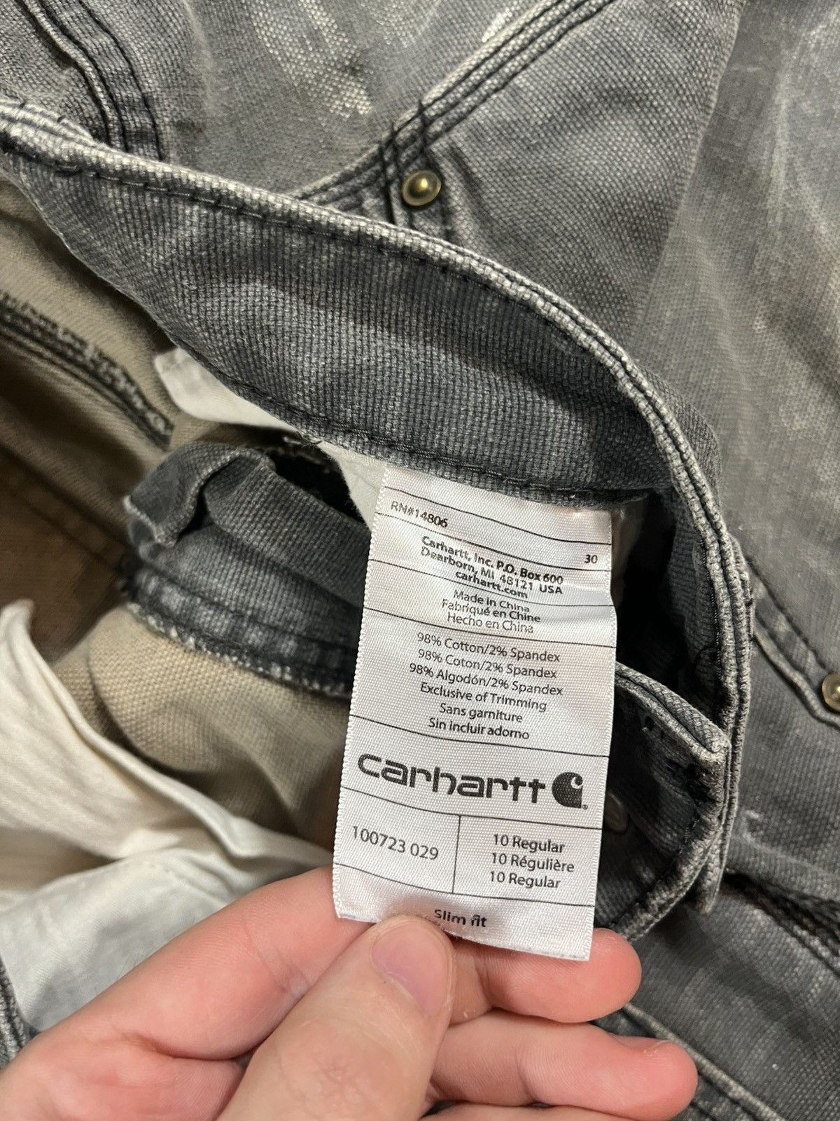 Carhartt Carhartt Slim Fit Double Knee Work Pants Faded Grey Size 32" / US 10 / IT 46 - 4 Thumbnail