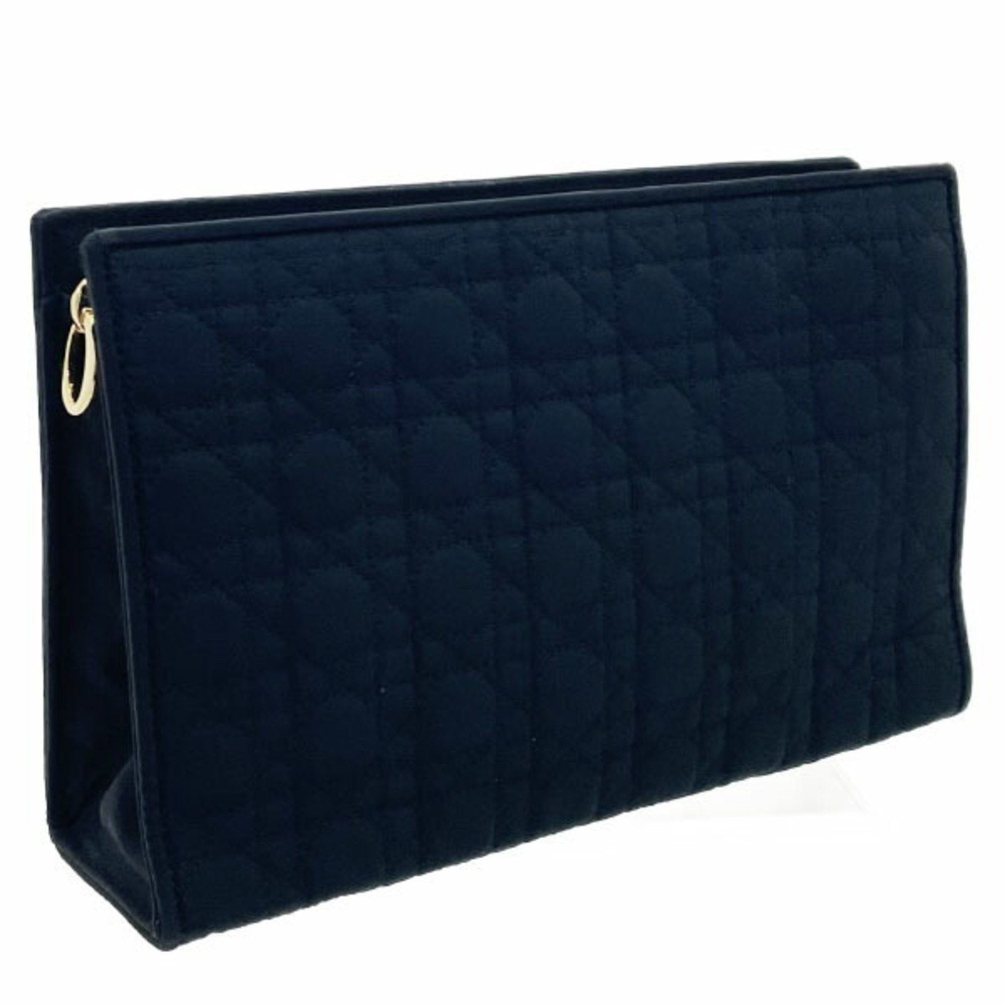 Dior Christian Dior Pouch Cannage Nylon Black Stitch Tick C.Dior HH-13876 Size ONE SIZE - 1 Thumbnail