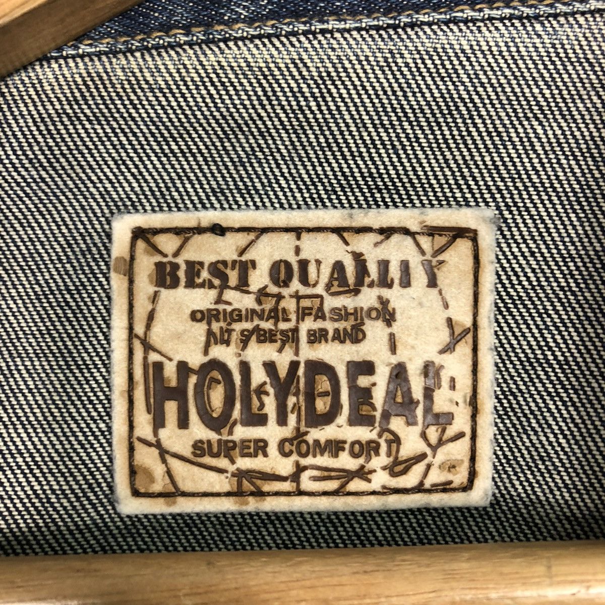 Hysteric Glamour 🔥VINTAGE TRUCKER DENIM JACKET HOLYDEAL CAFE RACER STYLE Size US L / EU 52-54 / 3 - 20 Thumbnail