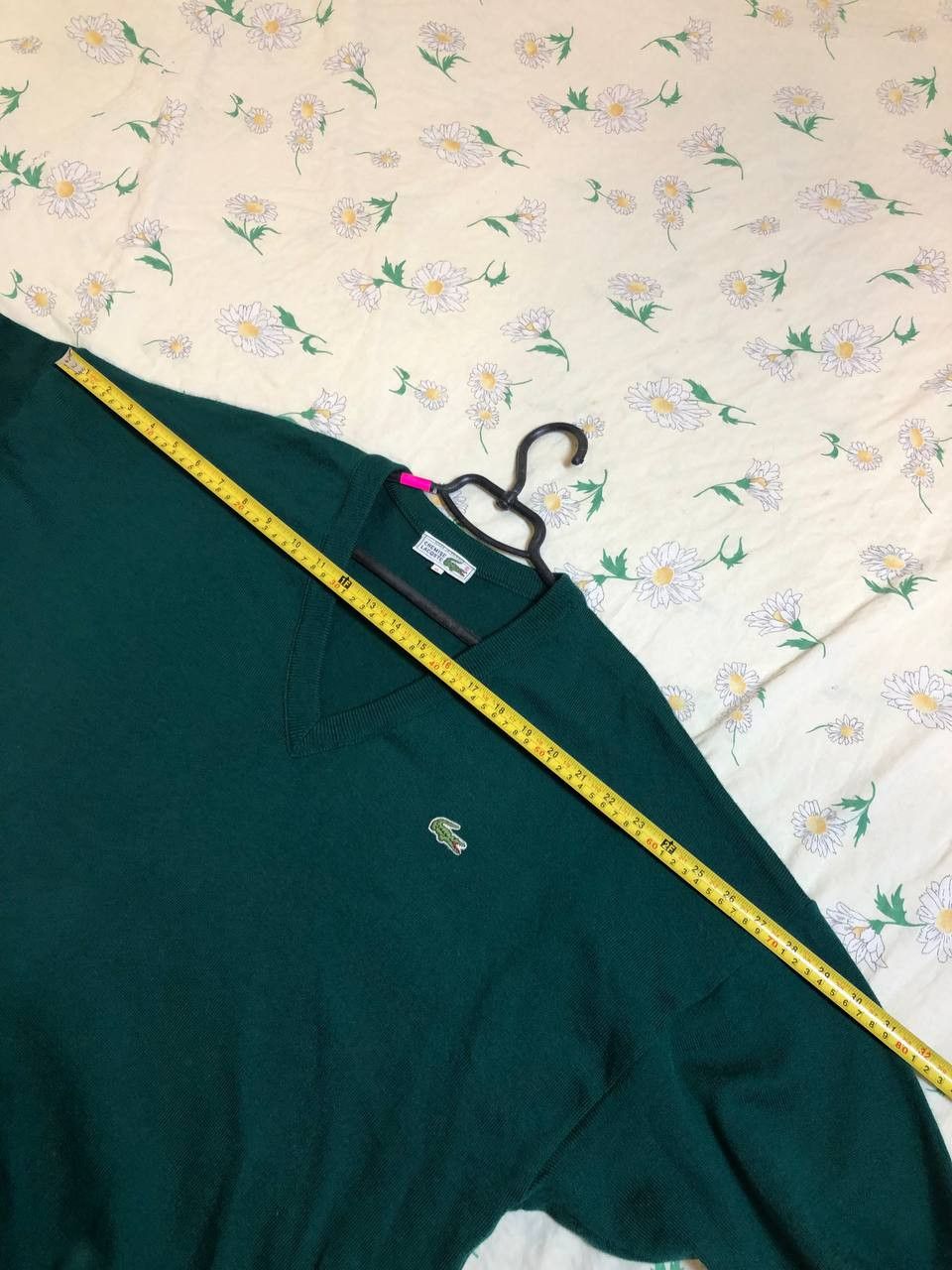 Lacoste Lacoste VINTAGE Lacoste V-Neck Acrylic Sweater Size US XXL / EU 58 / 5 - 12 Thumbnail