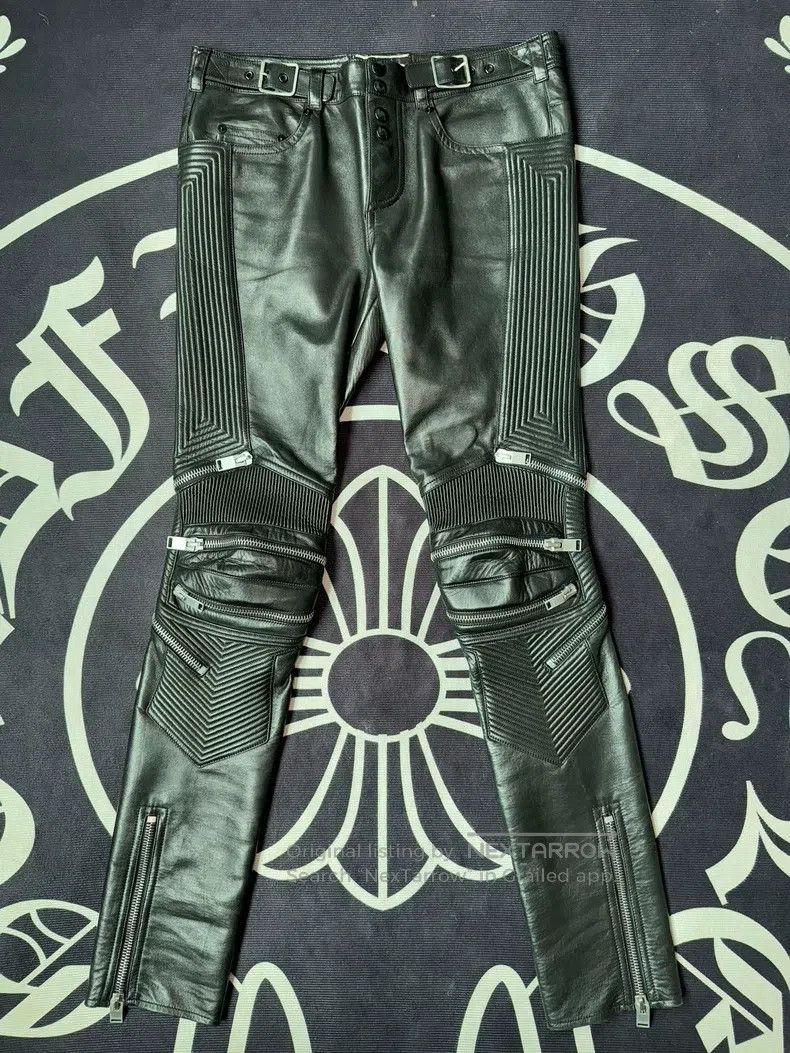 Saint Laurent Paris Black Samurai Multi-Zip Moto Leather P