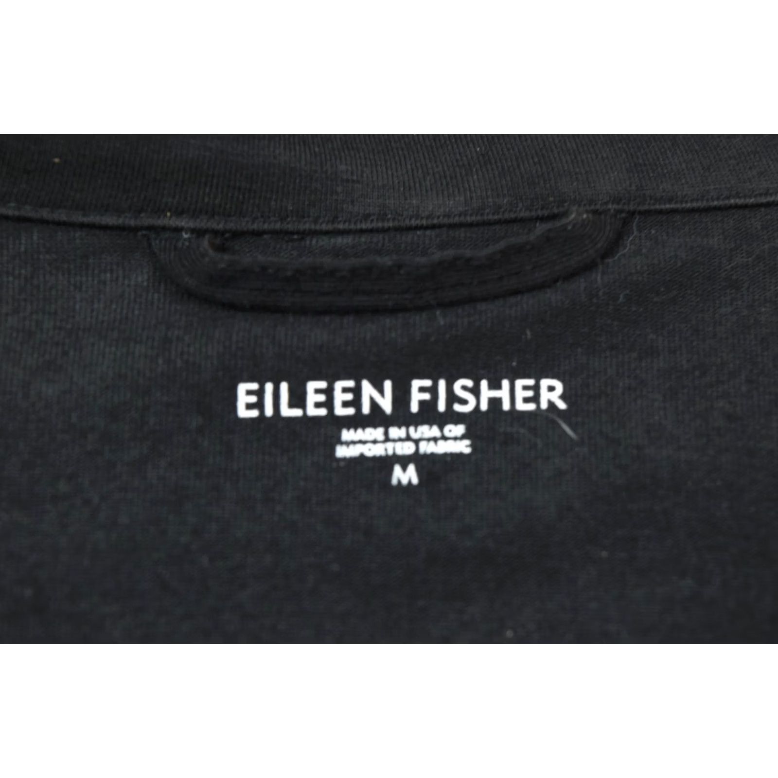 Eileen Fisher Eileen Fisher Jacket Womens Medium Black Long Sleeve Full Zip Snap Cotton Size M / US 6-8 / IT 42-44 - 6 Thumbnail