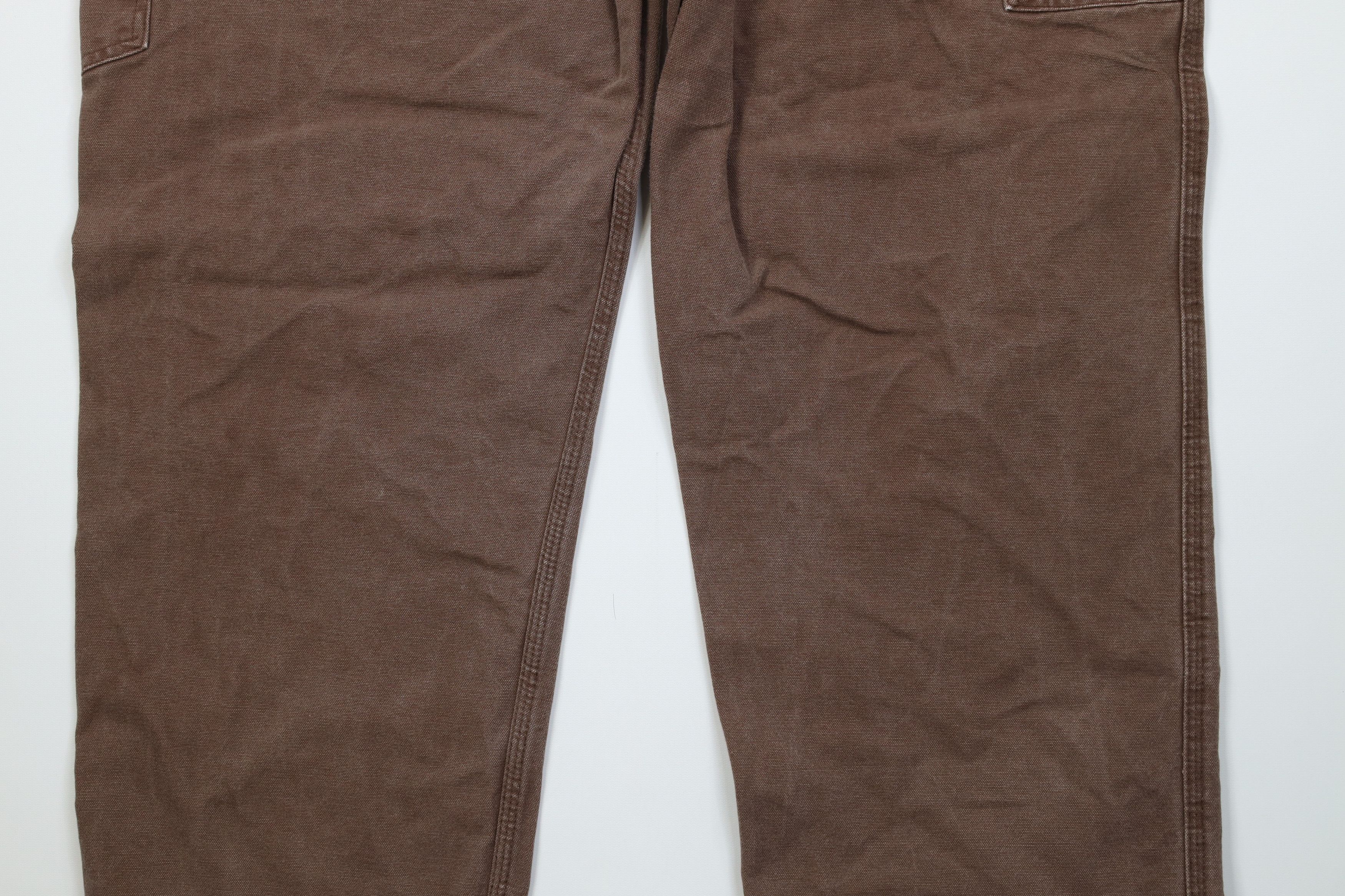 Carhartt Vintage 90s Carhartt Wide Leg Dungaree Pants Brown Cotton Size US 40 / EU 56 - 9 Thumbnail