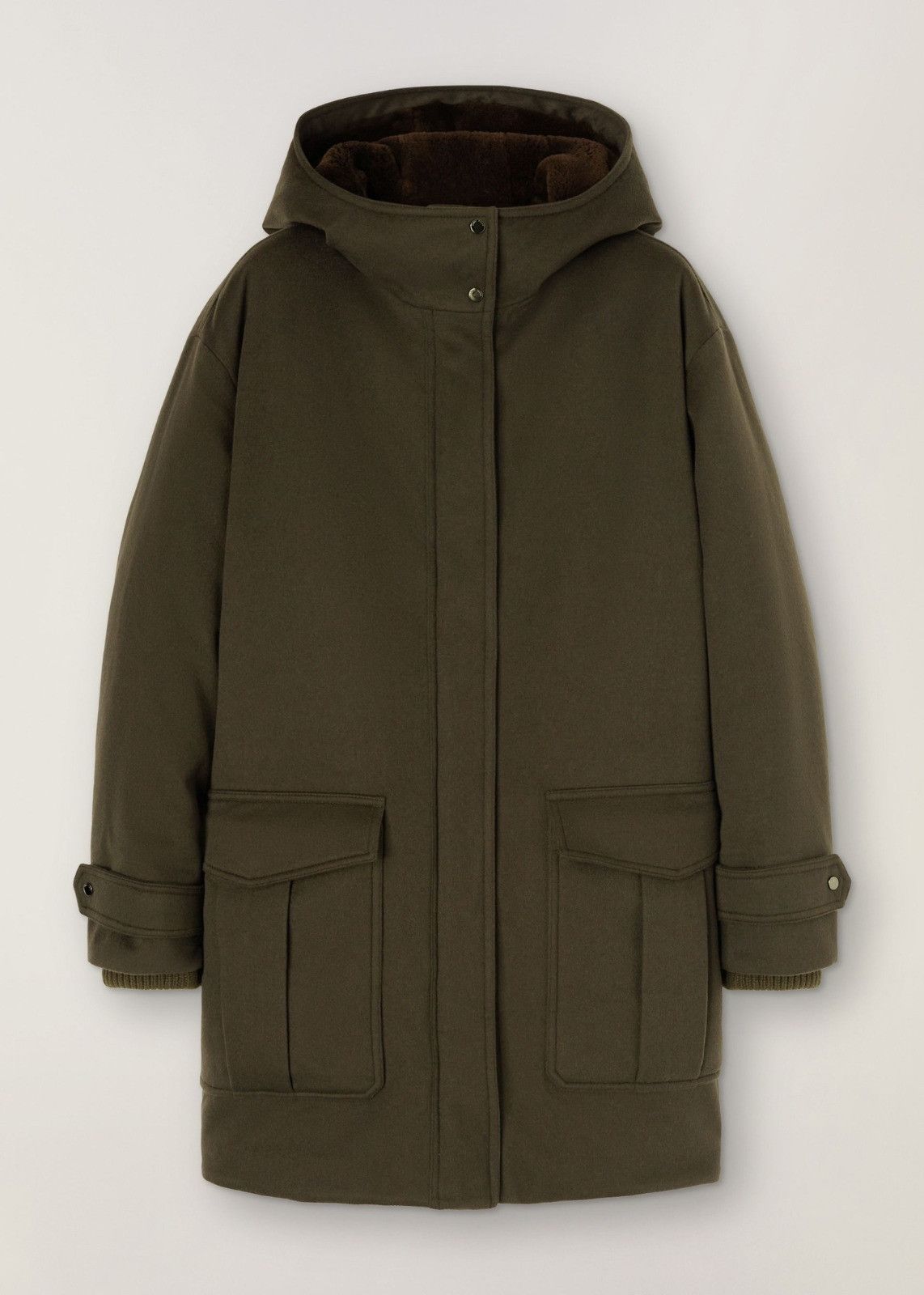 Loro Piana o1srvl11e0824 Borveior Fur Cashmere Jacket in Olive Green Size XS / US 0-2 / IT 36-38 - 1 Thumbnail