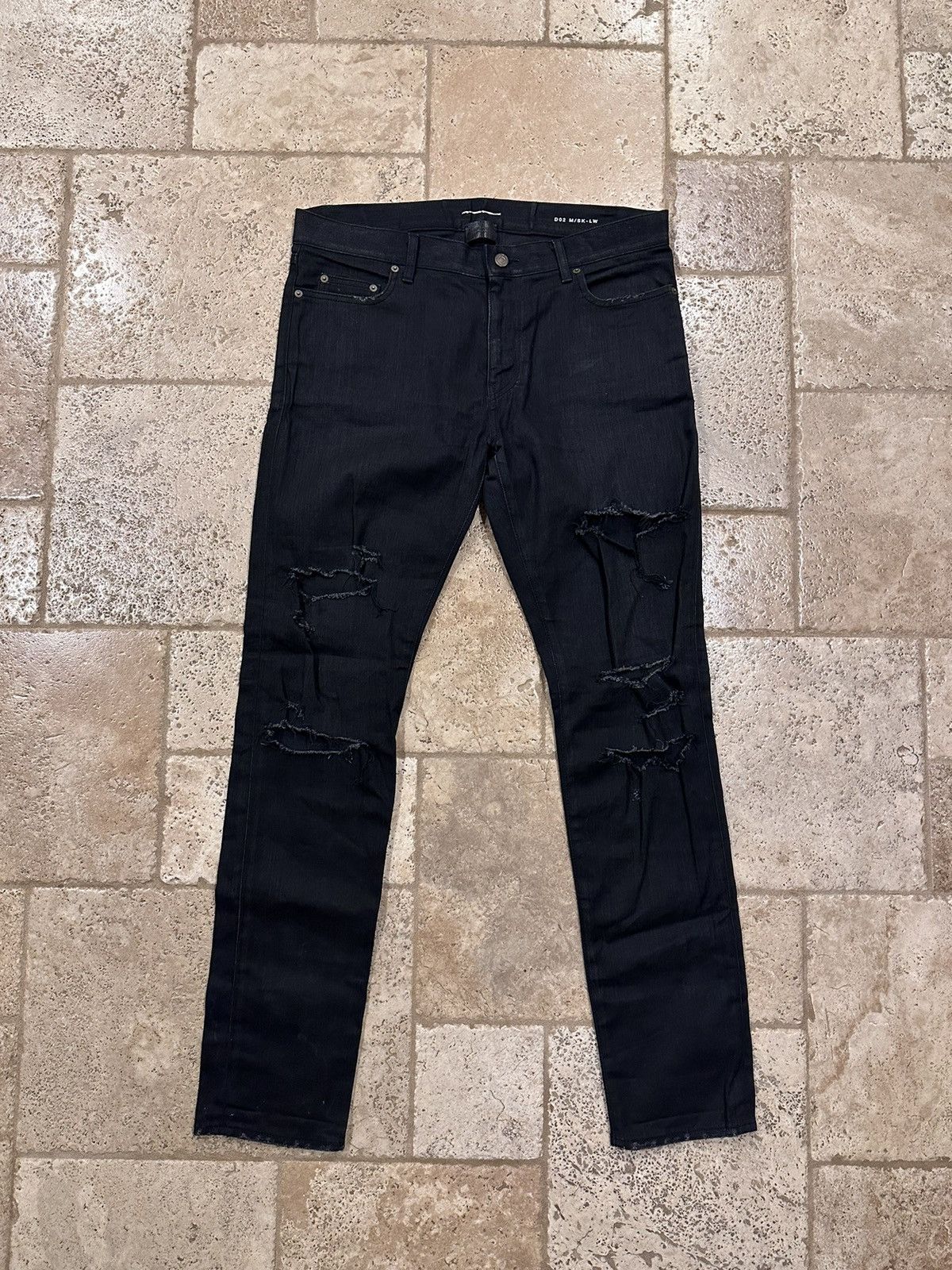 Saint Laurent Destroyed Denim Jacket In All Sizes | eBay