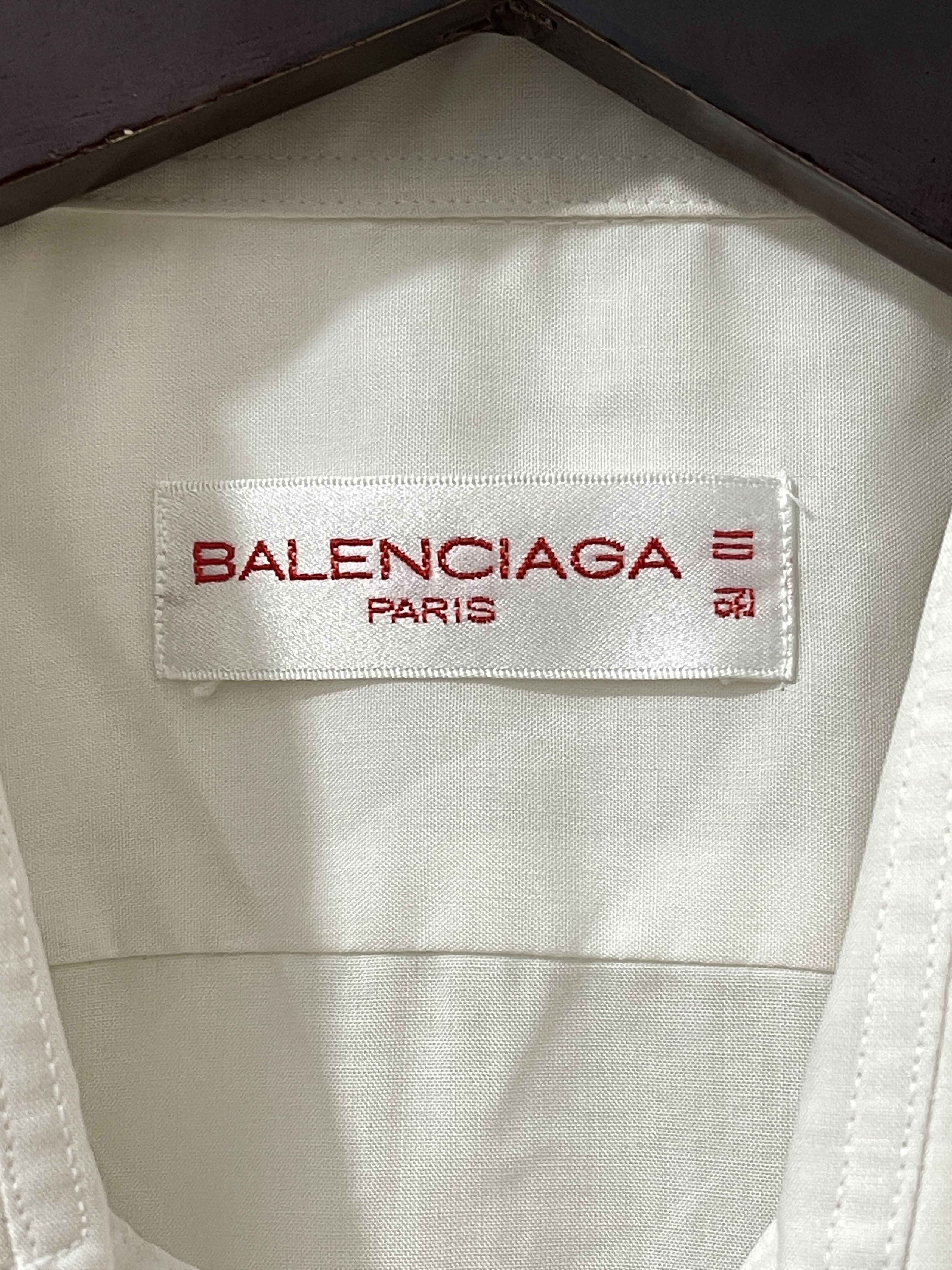 Balenciaga Vintage Balenciaga White Formal Shirts Size US L / EU 52-54 / 3 - 5 Thumbnail