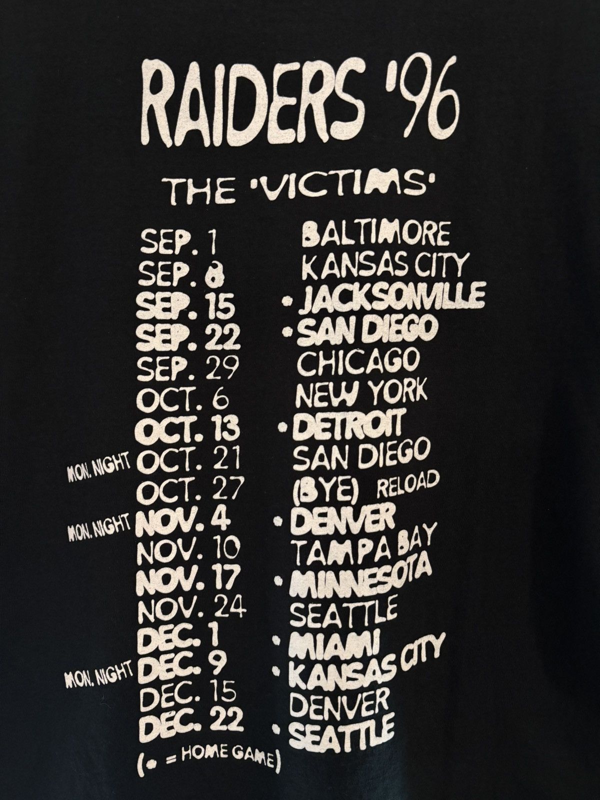 Vintage Vintage 1996 Raiders Tour T-Shirt Size US L / EU 52-54 / 3 - 4 Thumbnail