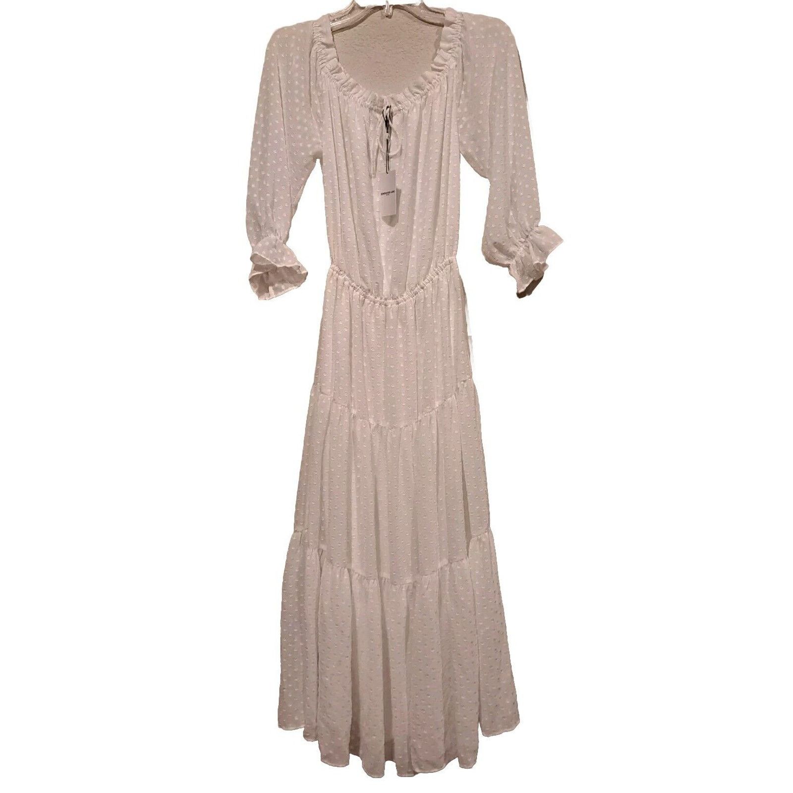 Generation Love Generation Love Leoni Jacquard Maxi Dress White Size XS NWT Size XS / US 0-2 / IT 36-38 - 12 Thumbnail