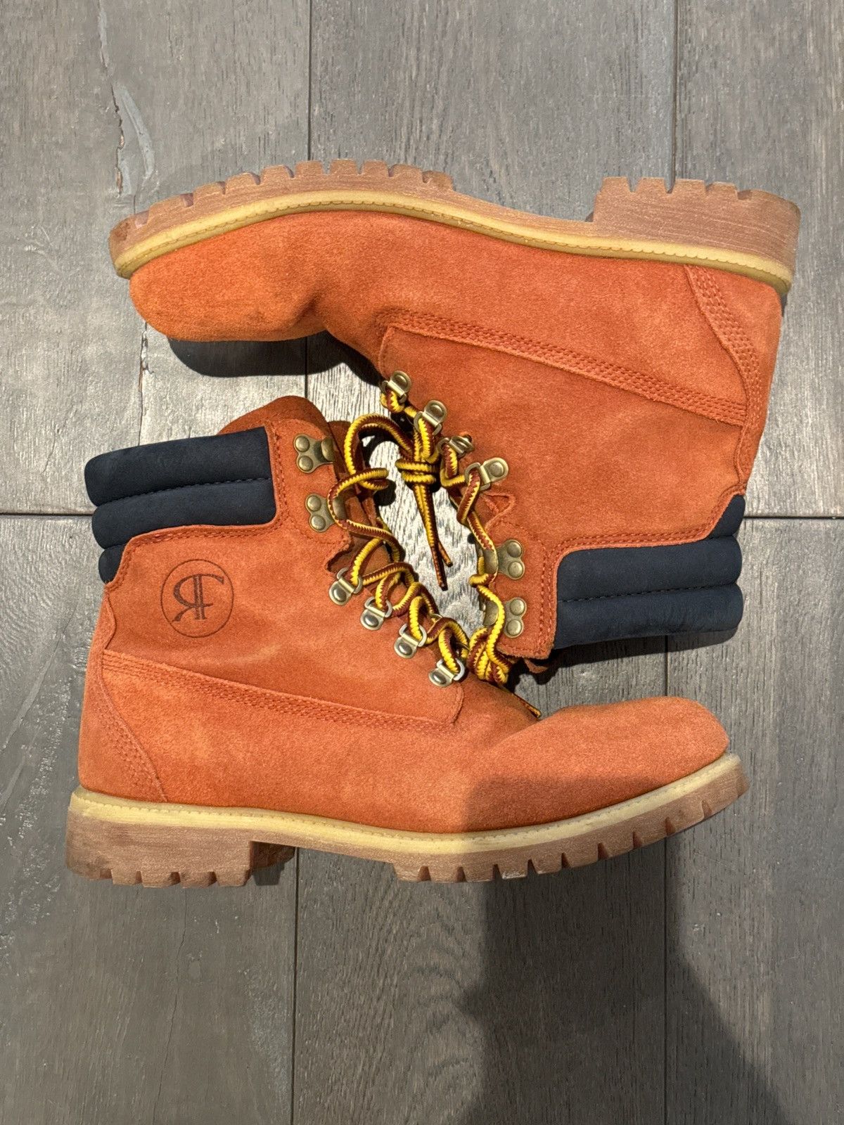 image of 6” In Below Timberland X Ronnie Fieg X Kith Boots in Burnt Orange, Men's (Size 10)