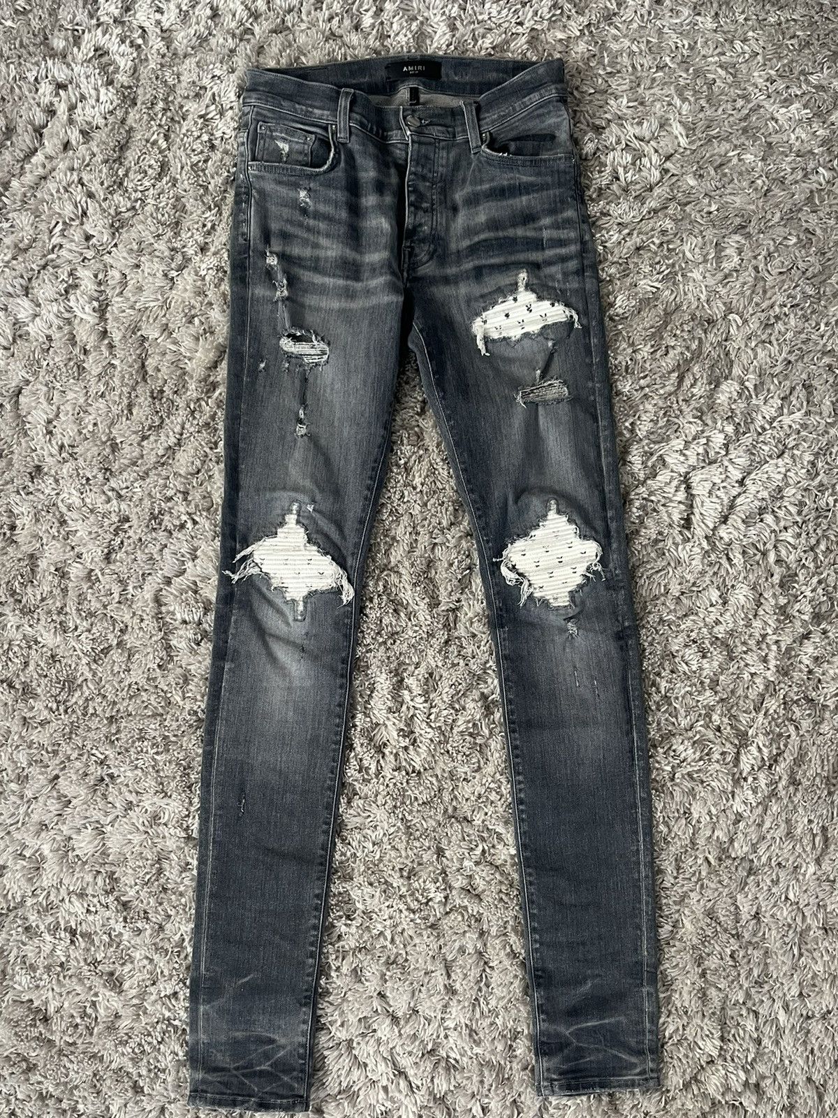 Jean Noir Amiri Playboy MX1 Taille 32 - Skinny, Délavé, Neuf Avec étiquettes