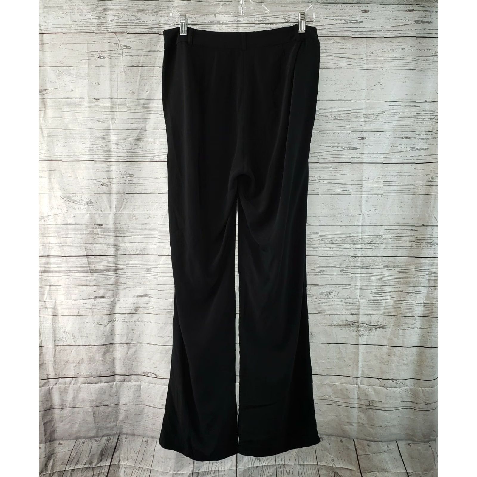Eileen Fisher Eileen Fisher Womens Pants Sz 4 Solid Black Tencel Viscose Straight Leg Mid Rise Size 27" / US 4 / IT 40 - 3 Thumbnail