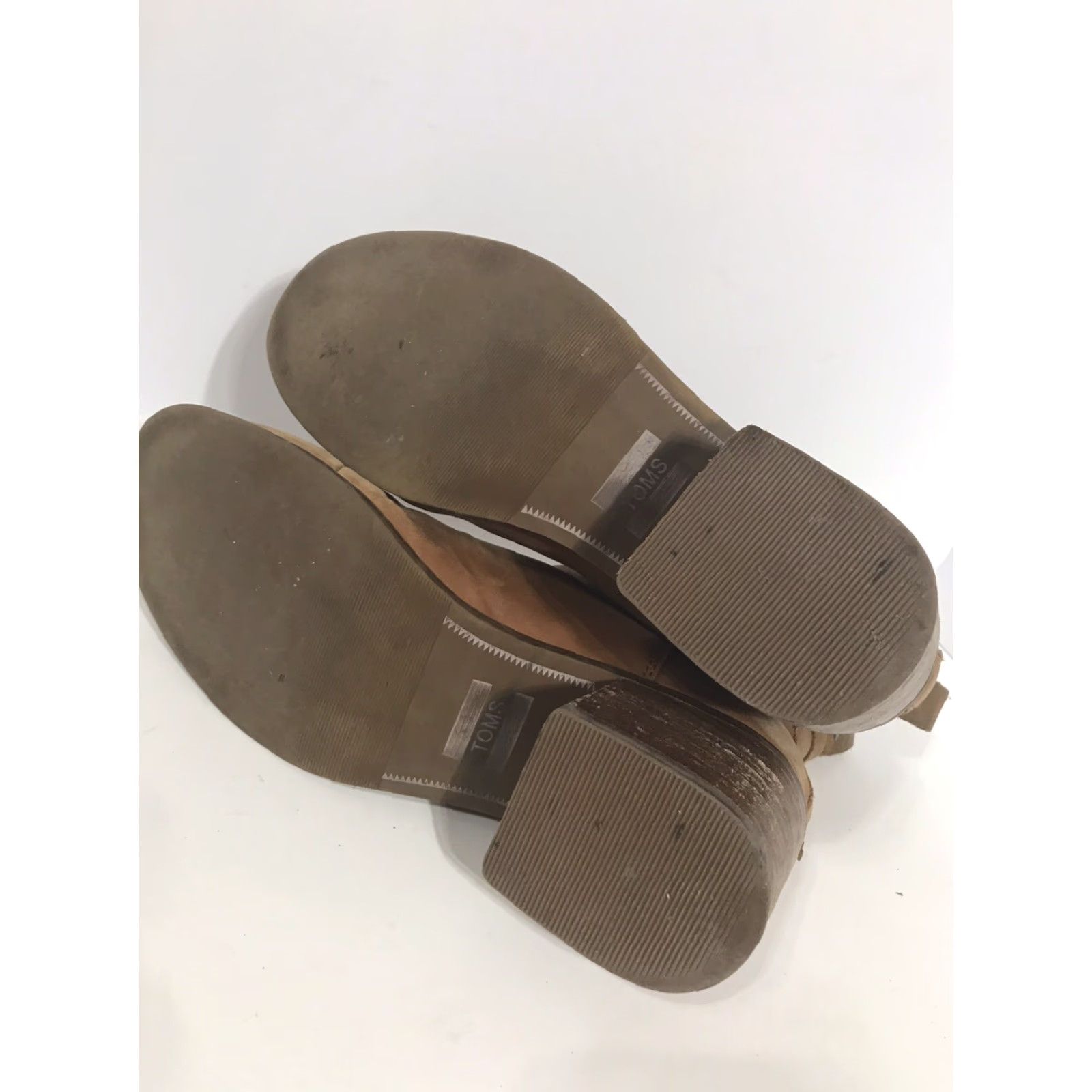 Vintage TOM'S Brown Leather Ankle Boots Womens Size 8M Casual Bootie Block Heel Size US 8 / IT 38 - 5 Thumbnail