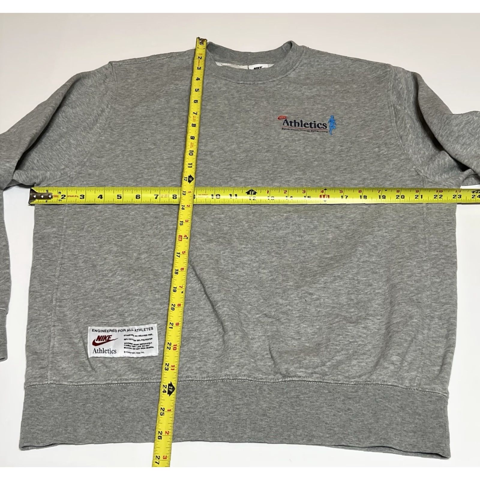 Nike Nike Athletics One Day At A Time Crew Neck Sweatshirt Pullover Mens Medium Gray Size US M / EU 48-50 / 2 - 5 Thumbnail