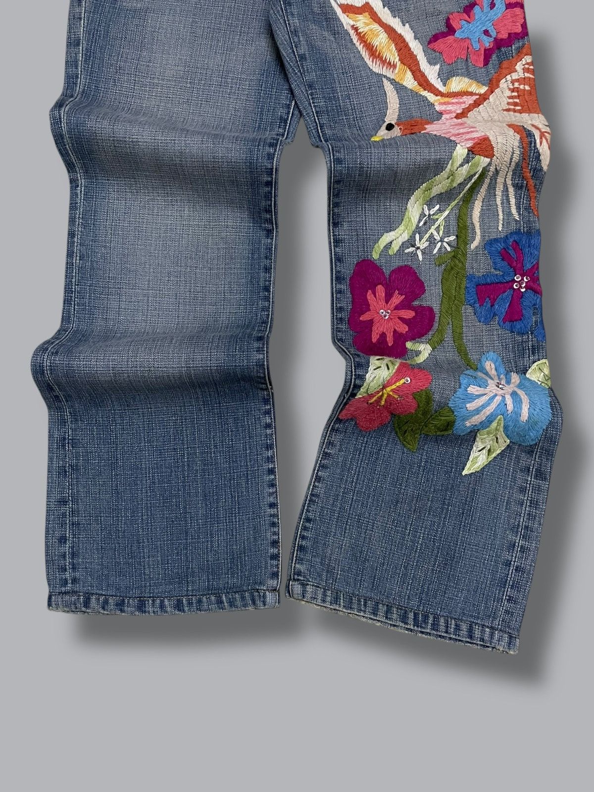 Japanese Brand Vintage 1990s Designer Swtich Usa Embroidered Art Denim Size US 29 - 5 Thumbnail
