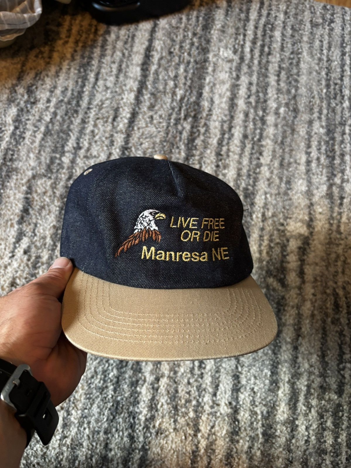 Manresa Manresa Denim Live Free or Die NE Hat Size ONE SIZE - 1 Thumbnail