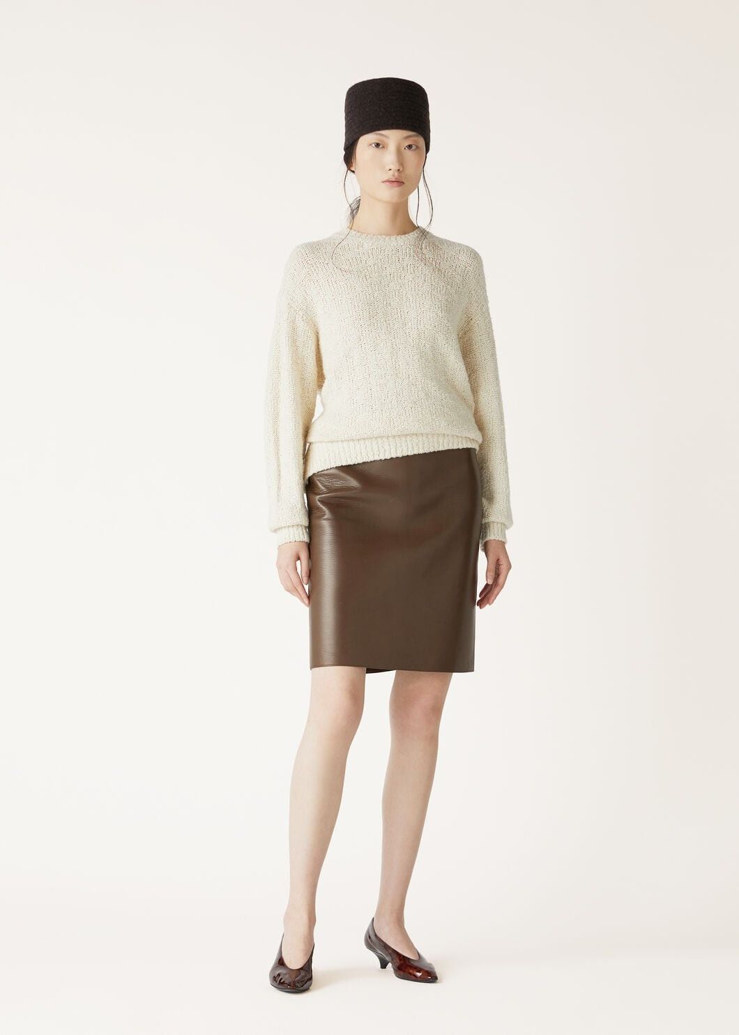 Loro Piana o1w1db10825 FAO5750 Folecchio Crewneck Sweater in Off White Size L / US 10 / IT 46 - 2 Thumbnail