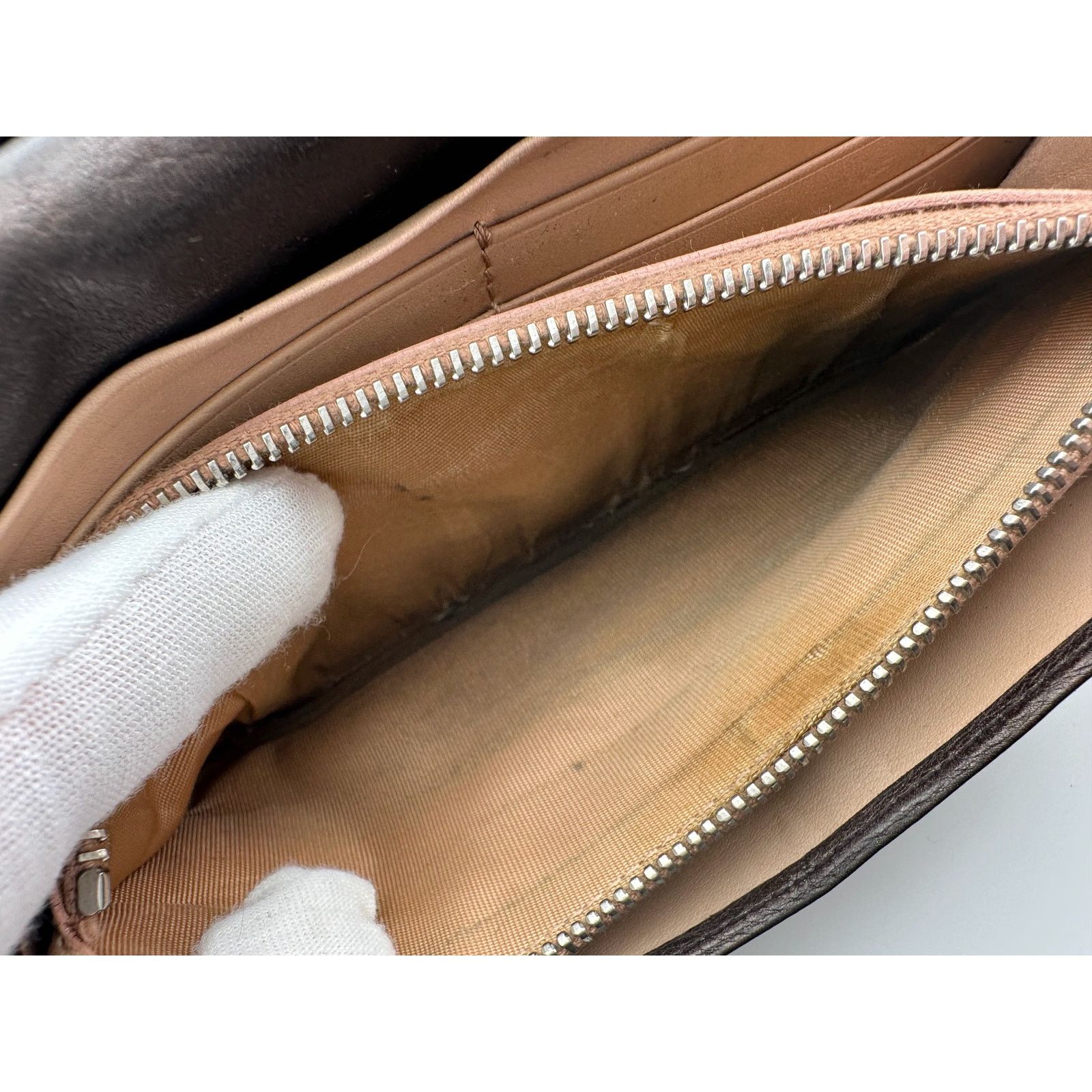 Prada Prada Metallic Brown Wave Leather Flap Continental Wallet Size ONE SIZE - 12 Thumbnail