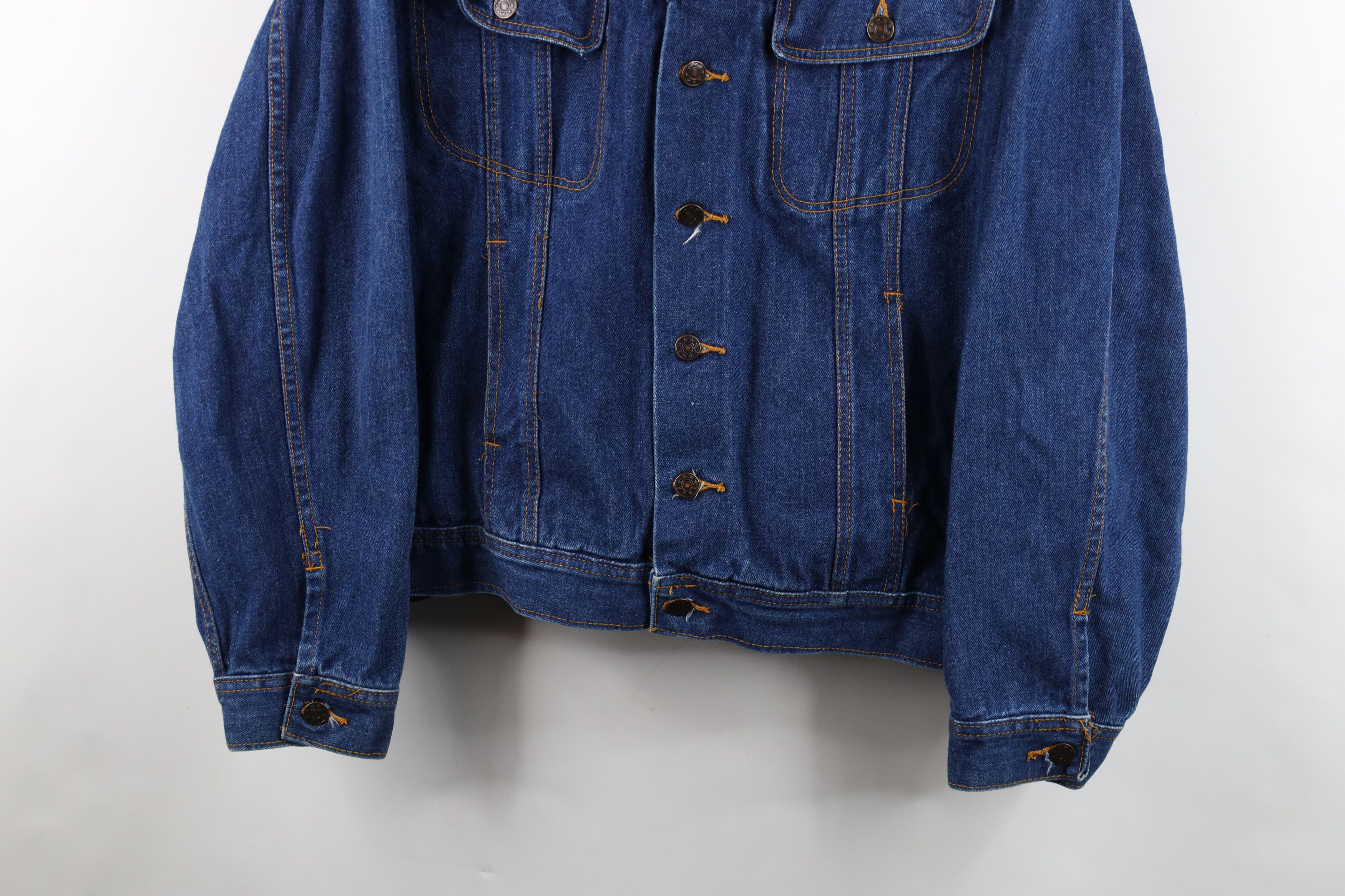 Vintage Vintage 90s Streetwear Denim Jean Trucker Jacket Blue Cotton Size US XXL / EU 58 / 5 - 3 Thumbnail