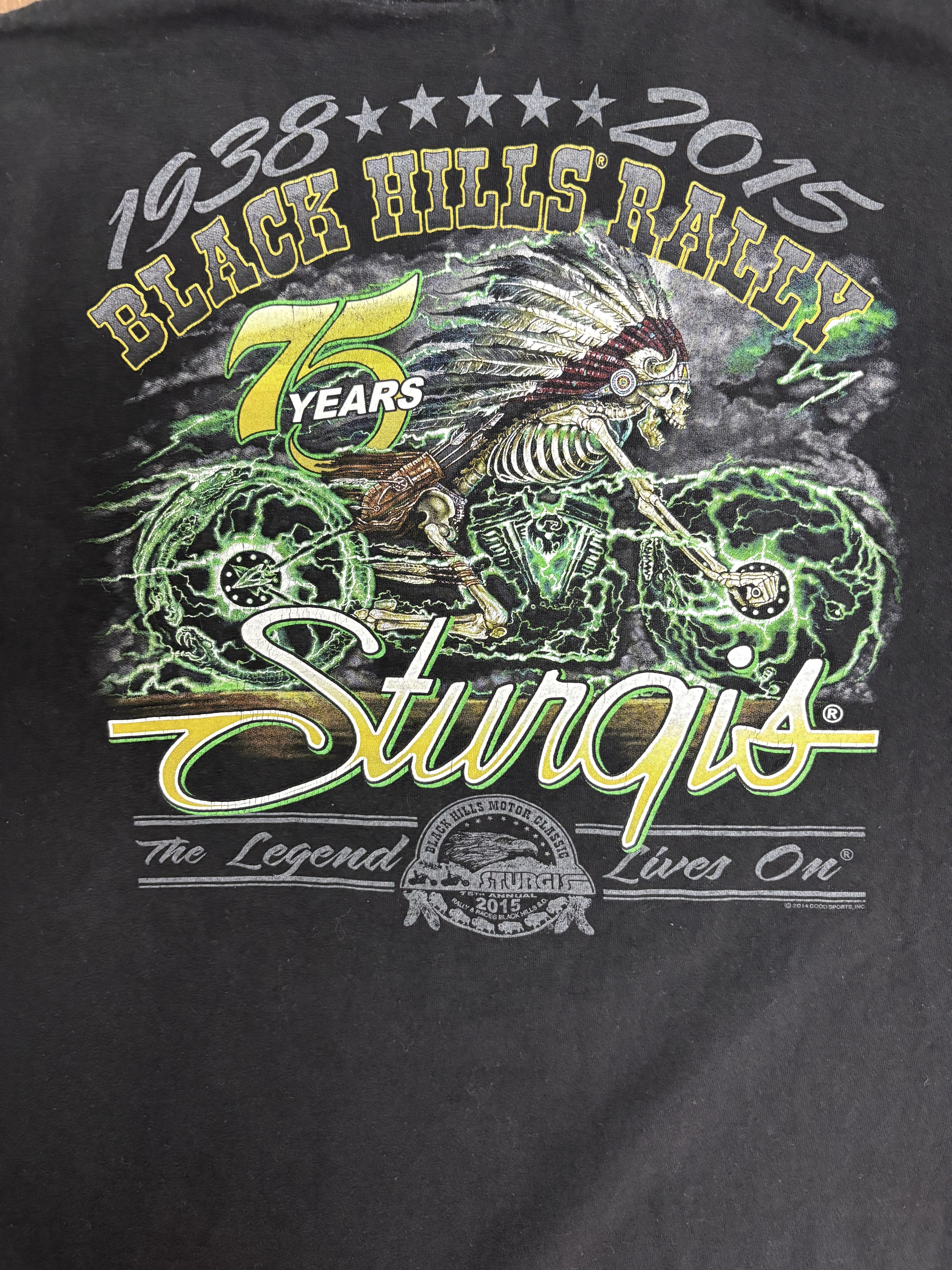 Vintage Sturgis Black Hills Rally Vintage Black T-Shirt Tee Size US XXL / EU 58 / 5 - 5 Thumbnail