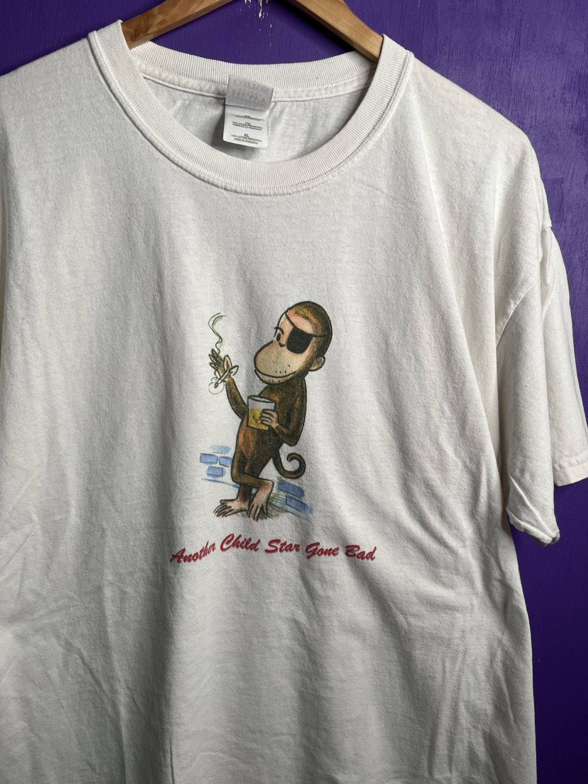 Vintage Vintage 90s Curious George another star gone bad tee Size US XL / EU 56 / 4 - 3 Thumbnail