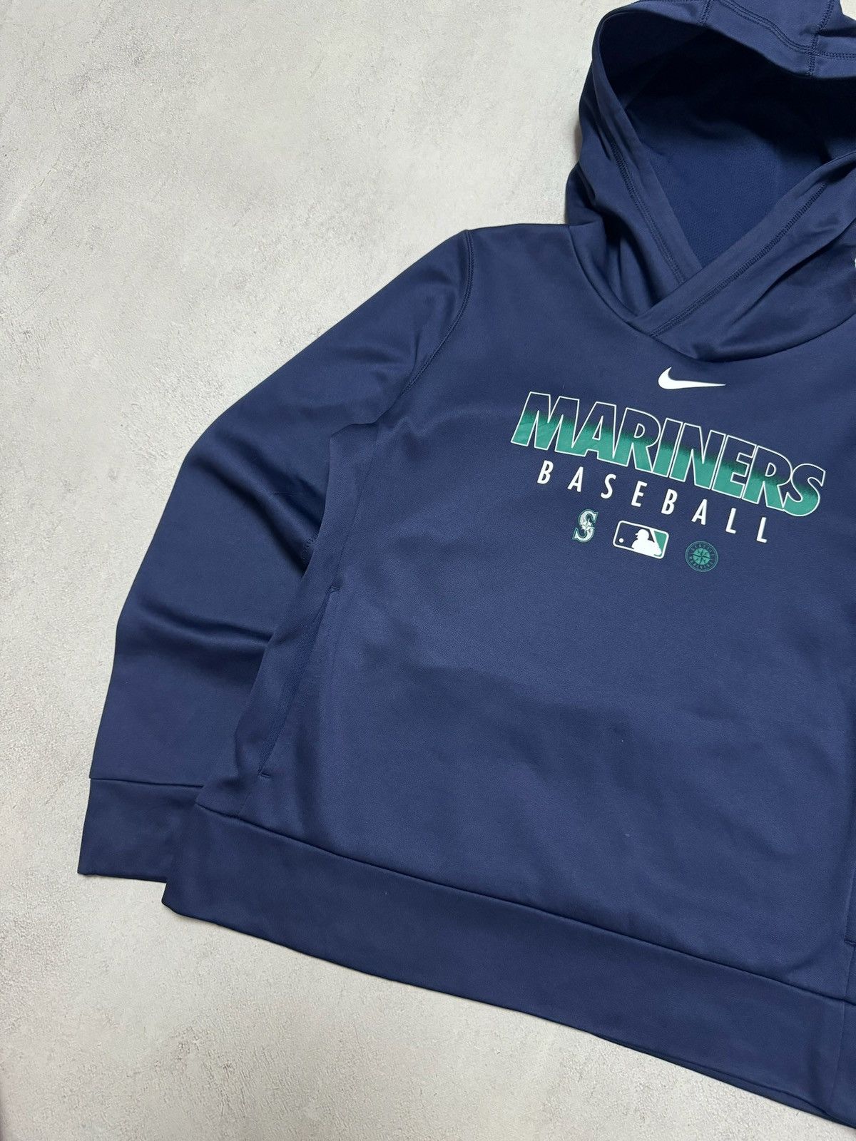 Nike × Vintage Vintage Nike Mariners Baseball Hoodie Big Logo Swoosh Y2K Size US S / EU 44-46 / 1 - 5 Thumbnail