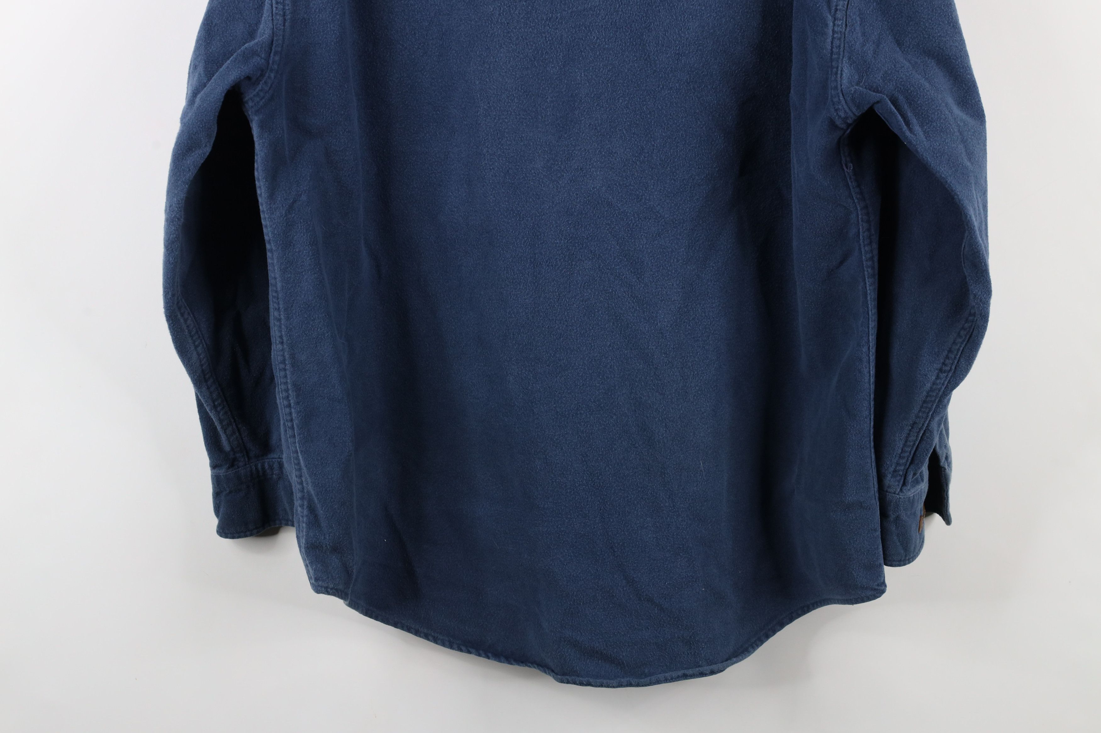 Vintage Vintage 90s Streetwear Chamois Cloth Button Shirt Blue Size US L / EU 52-54 / 3 - 14 Thumbnail