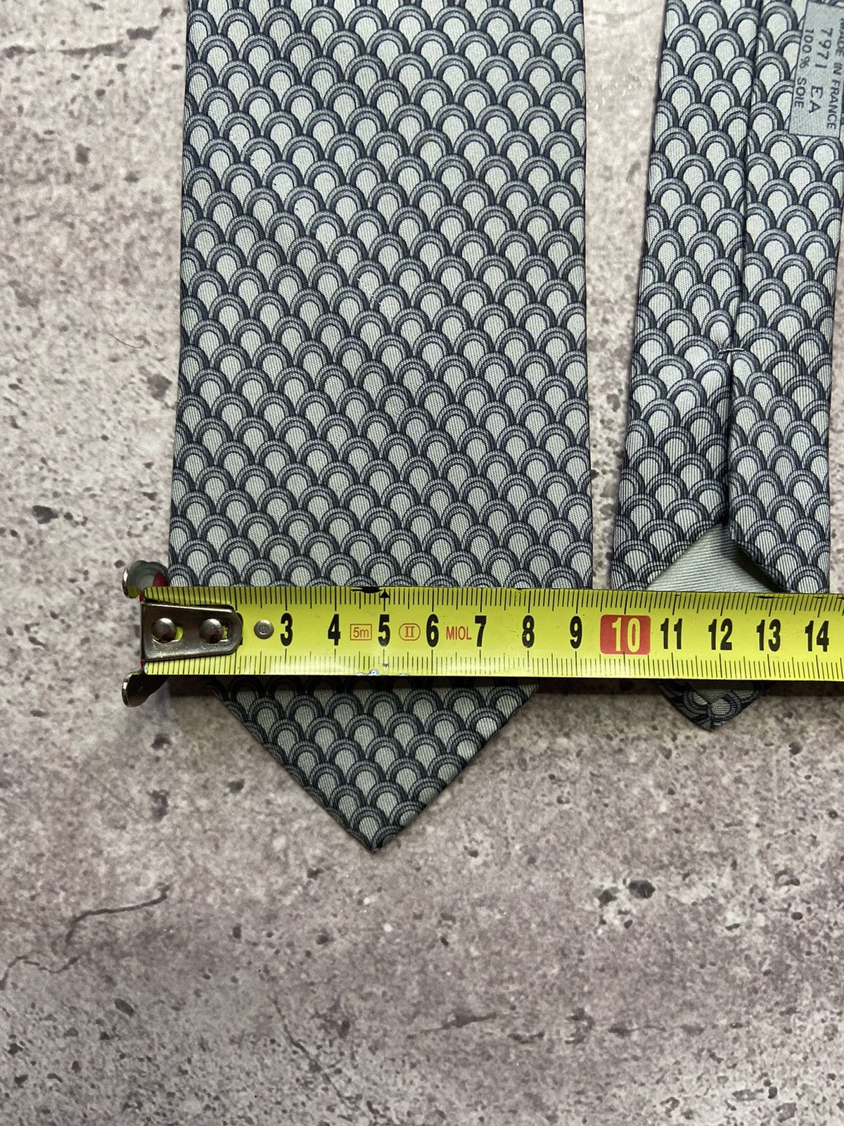 Hermes HERMES Paris 100% Silk Men Tie Made in France Size ONE SIZE - 11 Thumbnail