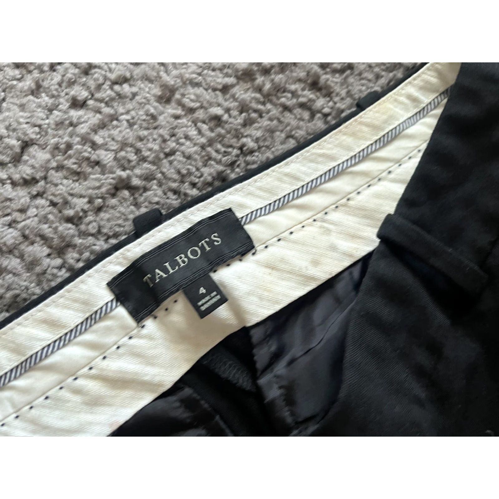 Talbots Talbots Women’s Black Casual Straight Polyester Blend Solid Pants Sz. 4 Size 27" / US 4 / IT 40 - 5 Thumbnail