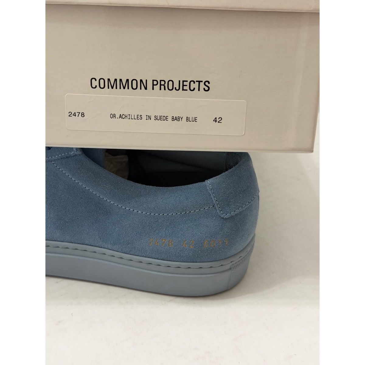 Common Projects COMMON PROJECTS ORIGINAL ACHILLES IN SUEDE BABY BLUE Size US 9 / EU 42 - 24 Thumbnail