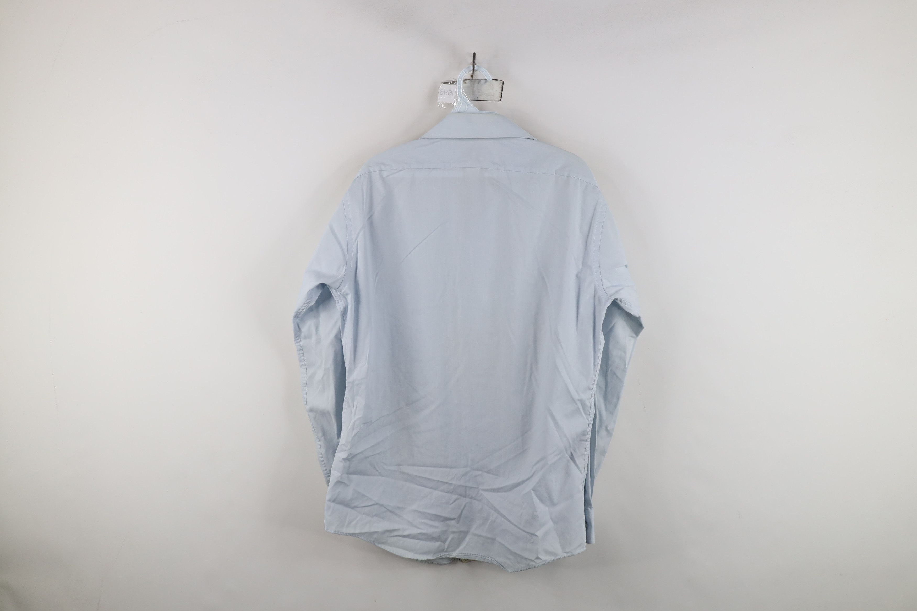 Vintage Vintage 90s Streetwear Fitted Button Shirt Blue USA Size US M / EU 48-50 / 2 - 12 Thumbnail