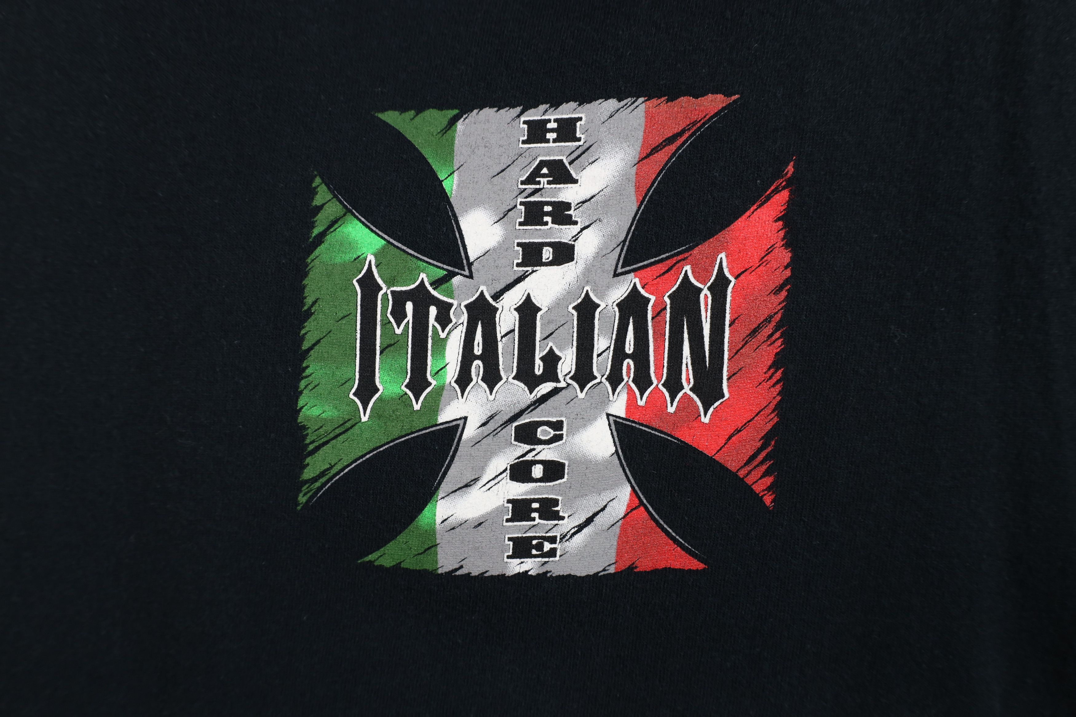 Vintage Vintage 90s Y2K Cross Hardcore Italian Short Sleeve T-Shirt Size US XL / EU 56 / 4 - 4 Thumbnail