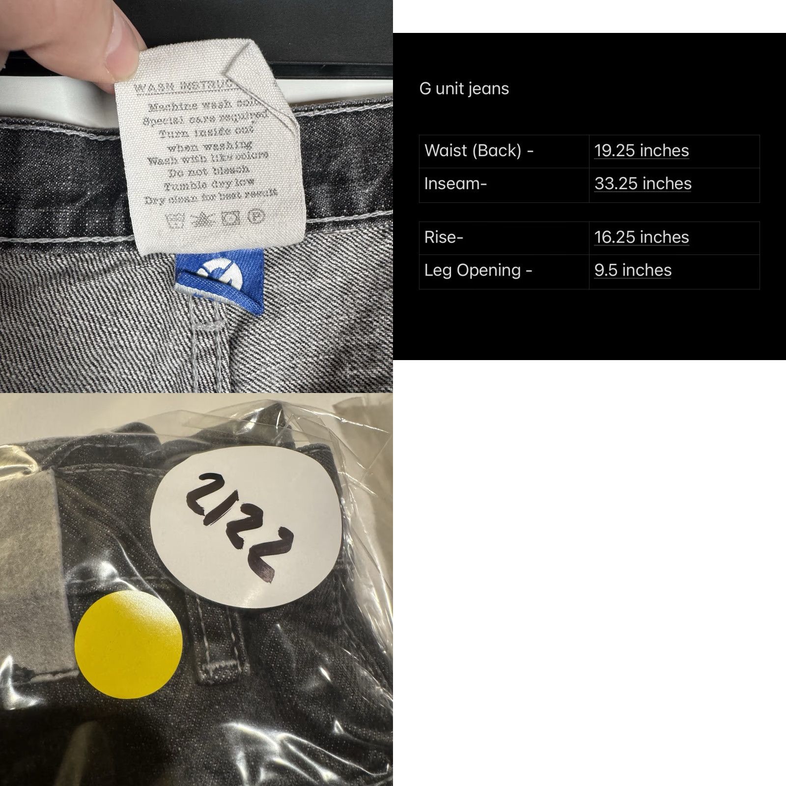 Vintage VINTAGE G-UNIT Jeans Relaxed Fit - Light Black Wash - Men - 38x34 - Y2K Size US 38 / EU 54 - 9 Thumbnail