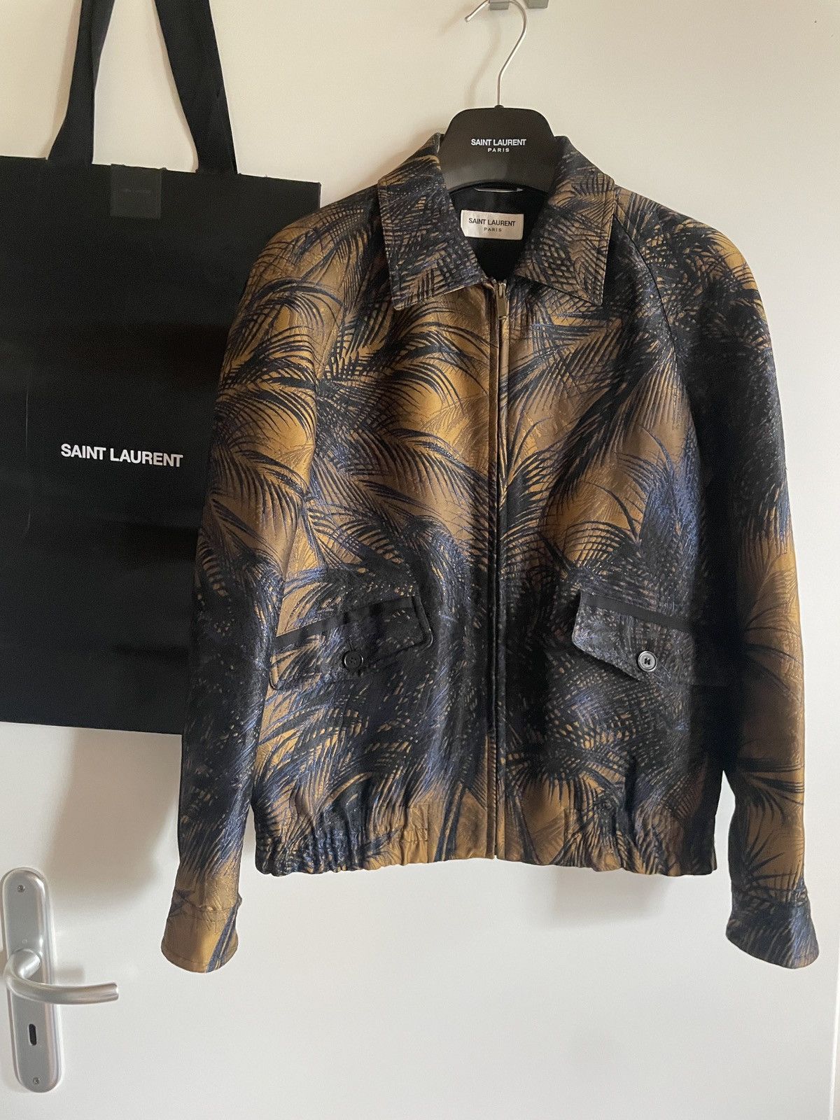 Saint Laurent Paris Saint Laurent Palm Tree Embroidered Jacket