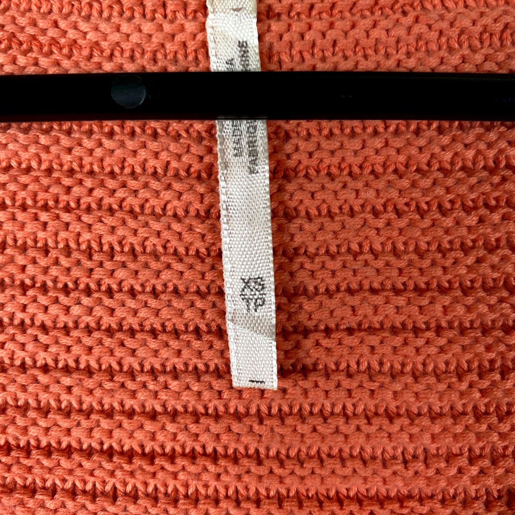 Free People Free People Womens Sweater Orange Coral La Brea V Neck Oversized Chunky Knit XS Size XS / US 0-2 / IT 36-38 - 6 Thumbnail