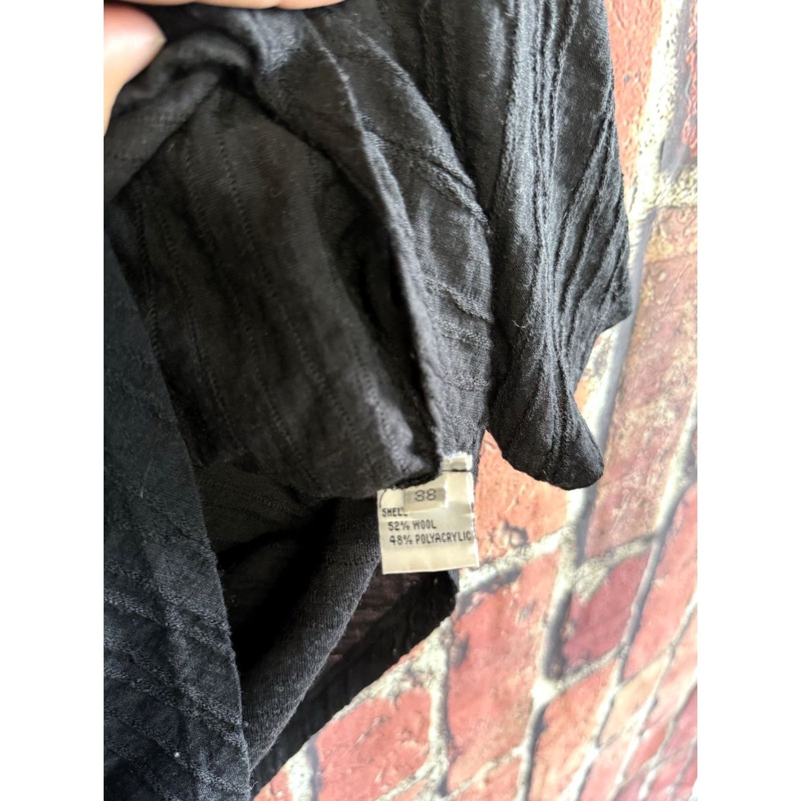 Vintage VINTAGE Flair By Joc Womens Black Short Sleeve Wool T-Shirt 38 Size 38 Mens Womens Girls Size XS / US 0-2 / IT 36-38 - 4 Thumbnail