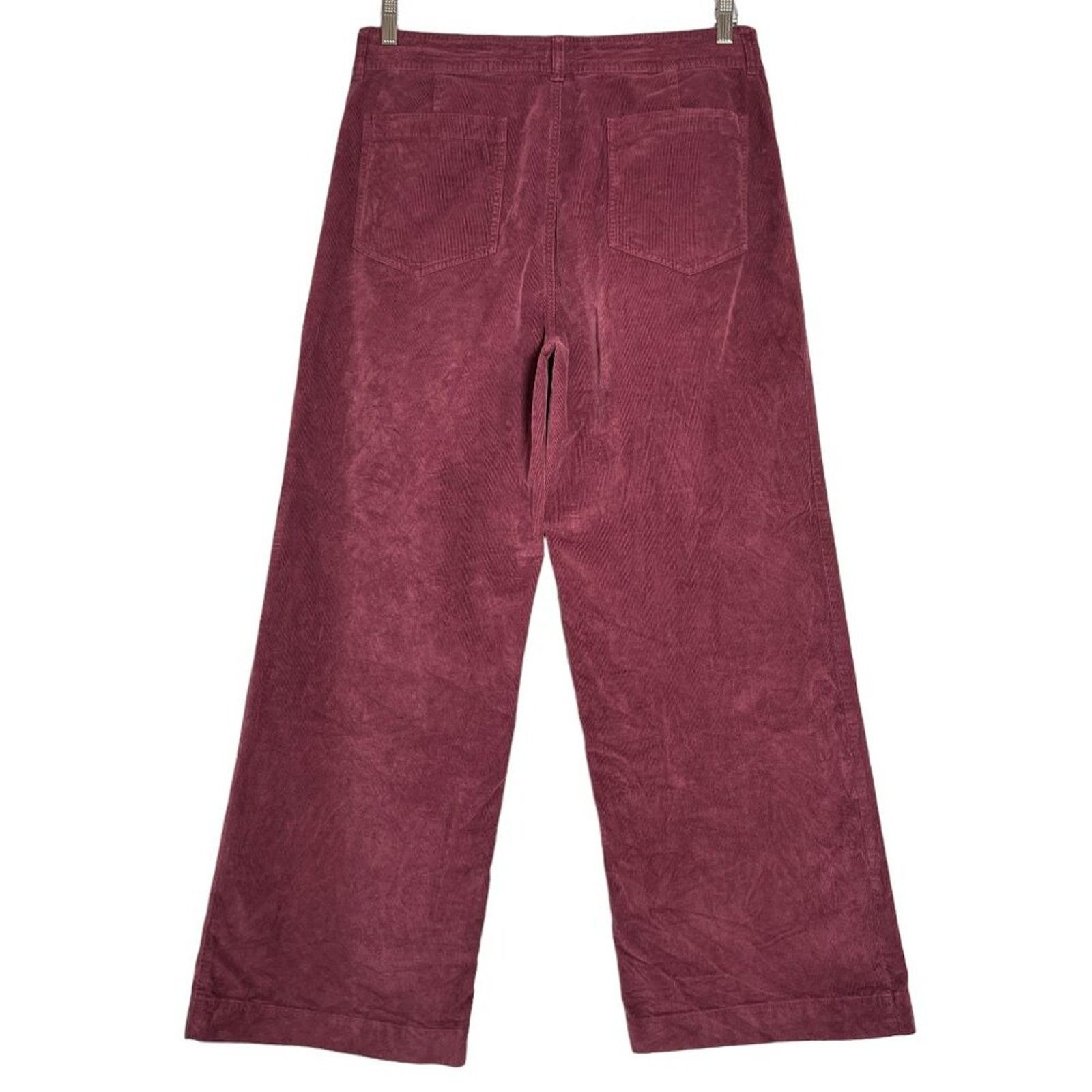 Faherty Faherty Stretch Cord Wide Leg Pants Maroon 33 Size 33" - 2 Thumbnail