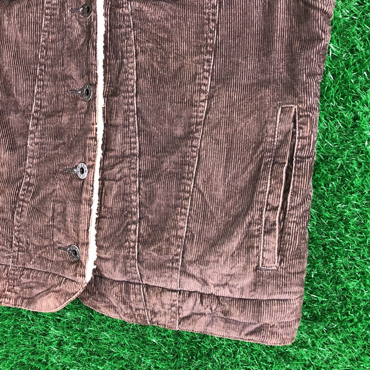 L.L. Bean L.L Bean Corduroy Sherpa Lining Women Vest Size XS / US 0-2 / IT 36-38 - 3 Thumbnail