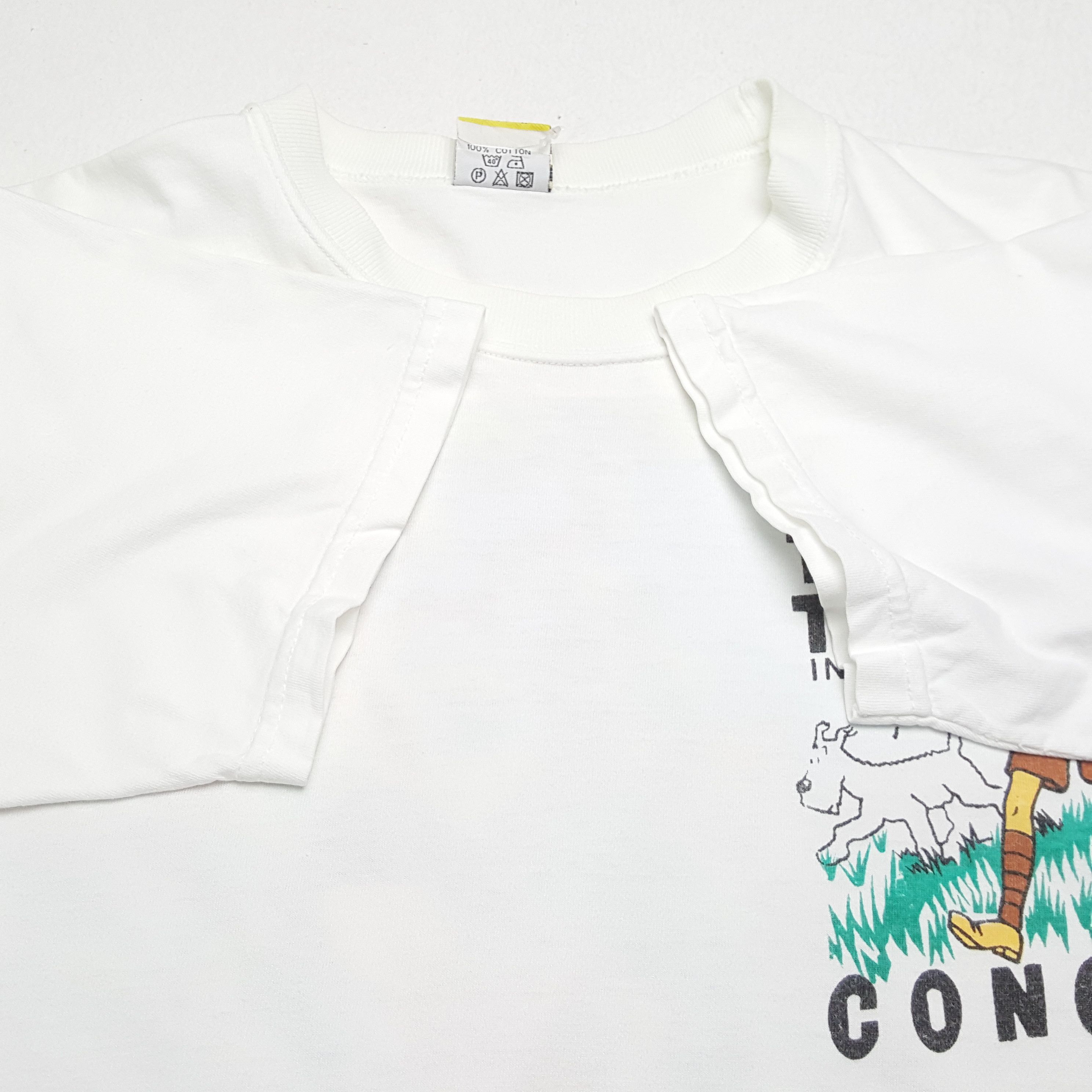 Vintage Vintage TINTIN IN THE CONGO American Animated T-Shirts Size US M / EU 48-50 / 2 - 7 Thumbnail