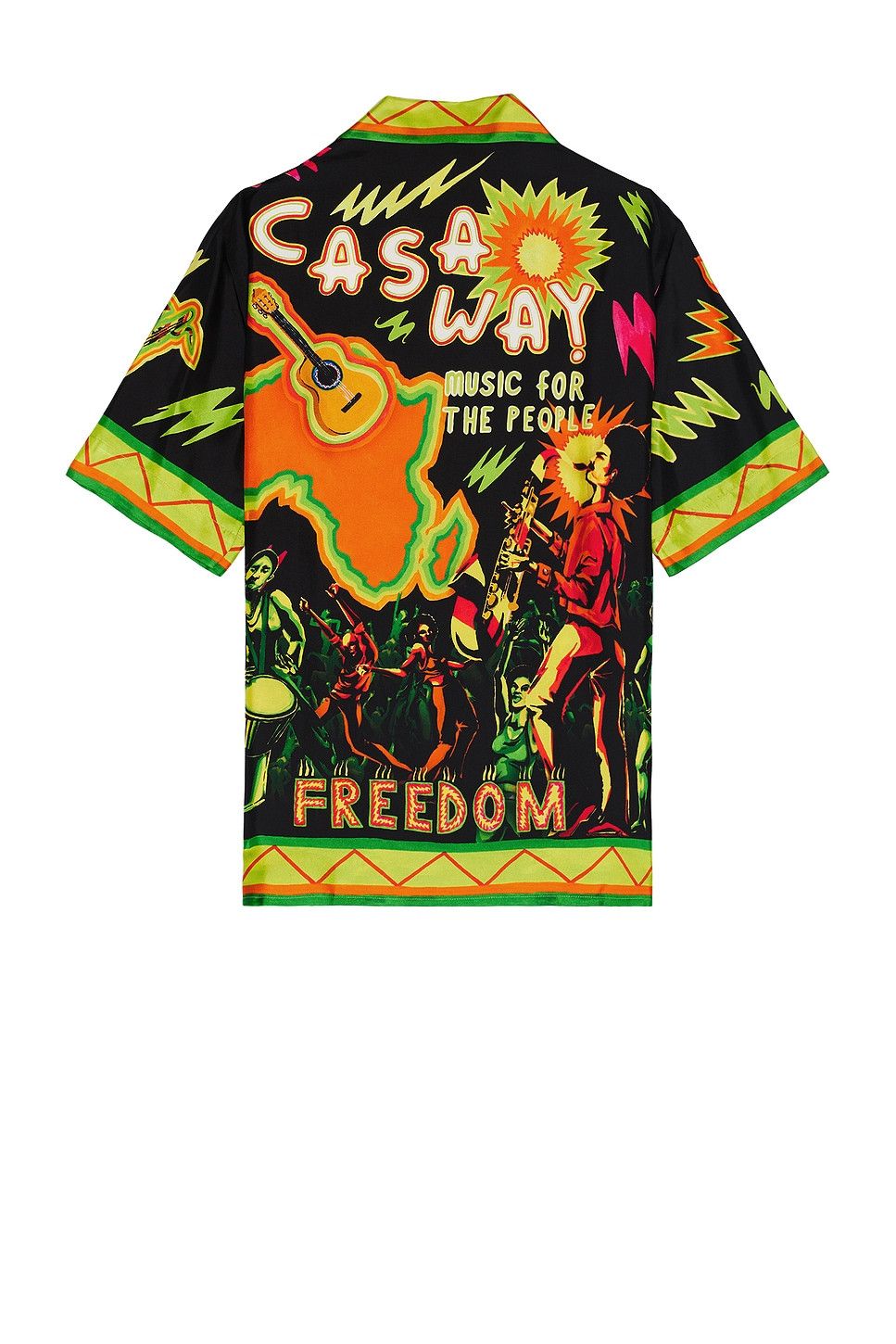 Casablanca o1mle0326 Cuban Collar Short Sleeve Shirt Music For Size US XL / EU 56 / 4 - 2 Thumbnail