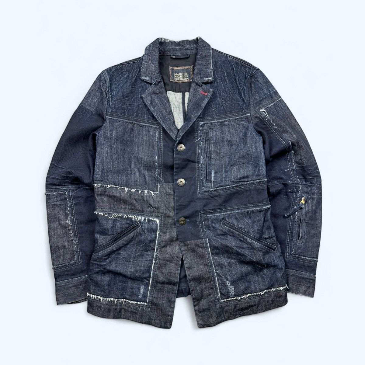Marithe + Francois Girbaud Marithe Francois Girbaud Patchwork Denim Jacket size 54 Size US L / EU 52-54 / 3 - 1 Thumbnail