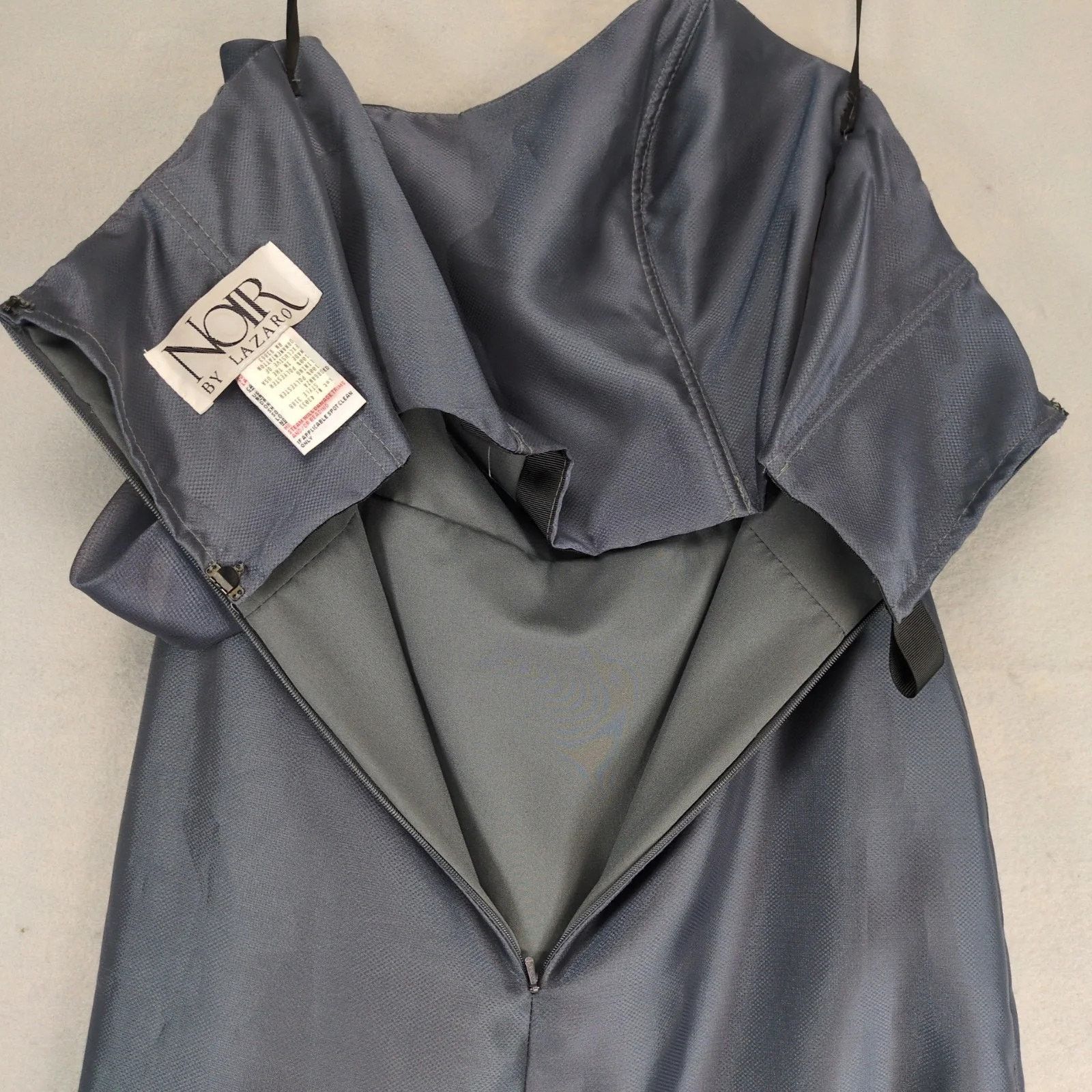 Vintage Noir by Lazaro Strapless Evening Gown Dress Sz 6 Gray Satin Size M / US 6-8 / IT 42-44 - 8 Thumbnail