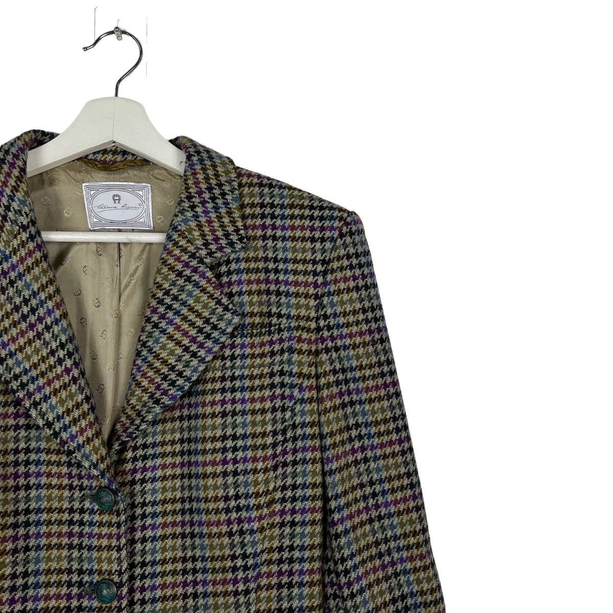 Aigner × Etienne Aigner 🔥 VINTAGE ETIENNE AIGNER TWEED WOOL BLAZER MADE IN GERMANY Size M / US 6-8 / IT 42-44 - 6 Thumbnail