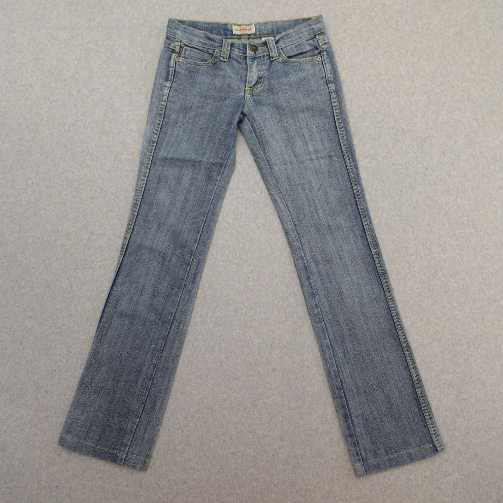 Vintage VINTAGE Frankie B Jeans Womens 26X33 Low-Rise Straight Embroidered Pockets Blue Denim Clothing Womens Jeans Size 26" / US 2 / IT 38 - 3 Thumbnail