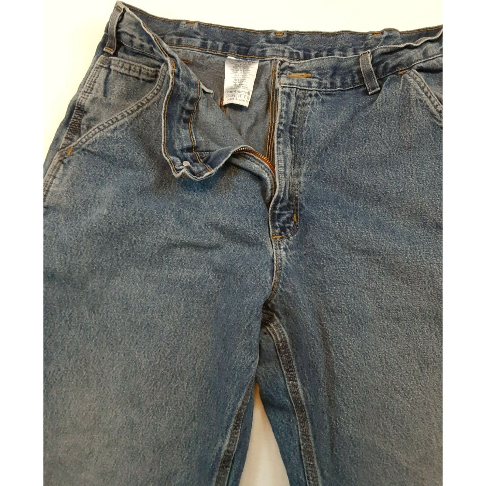 Carhartt VINTAGE Carhartt Jeans Work Bootcut 36x30 Men's Blue 90s Mens Bootscut Carhartt B17 Size US 36 / EU 52 - 4 Thumbnail