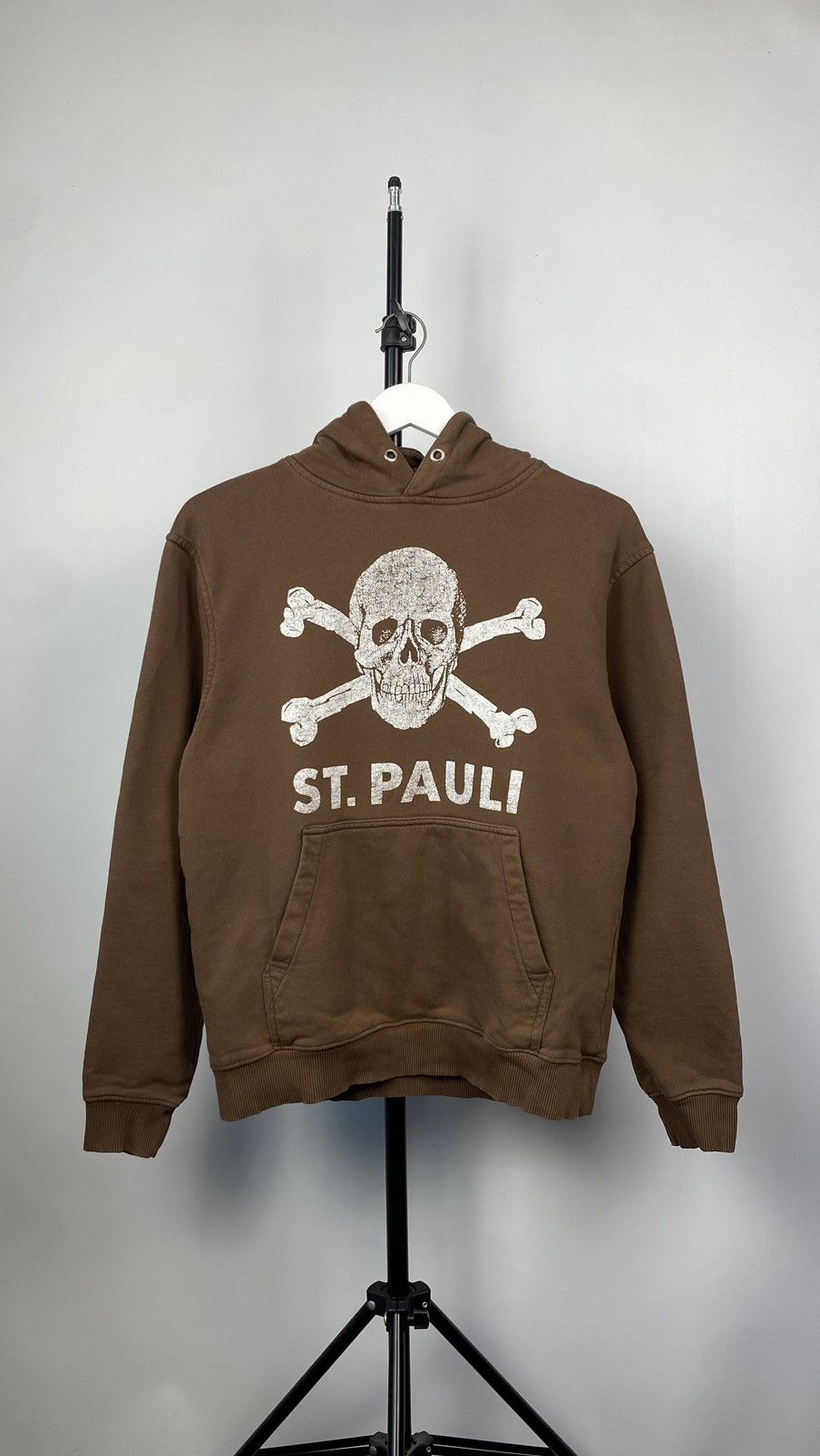 Vintage Vintage St.Pauli 90s Rare Brown Graphic Oversize Hoodie Size US S / EU 44-46 / 1 - 1 Thumbnail