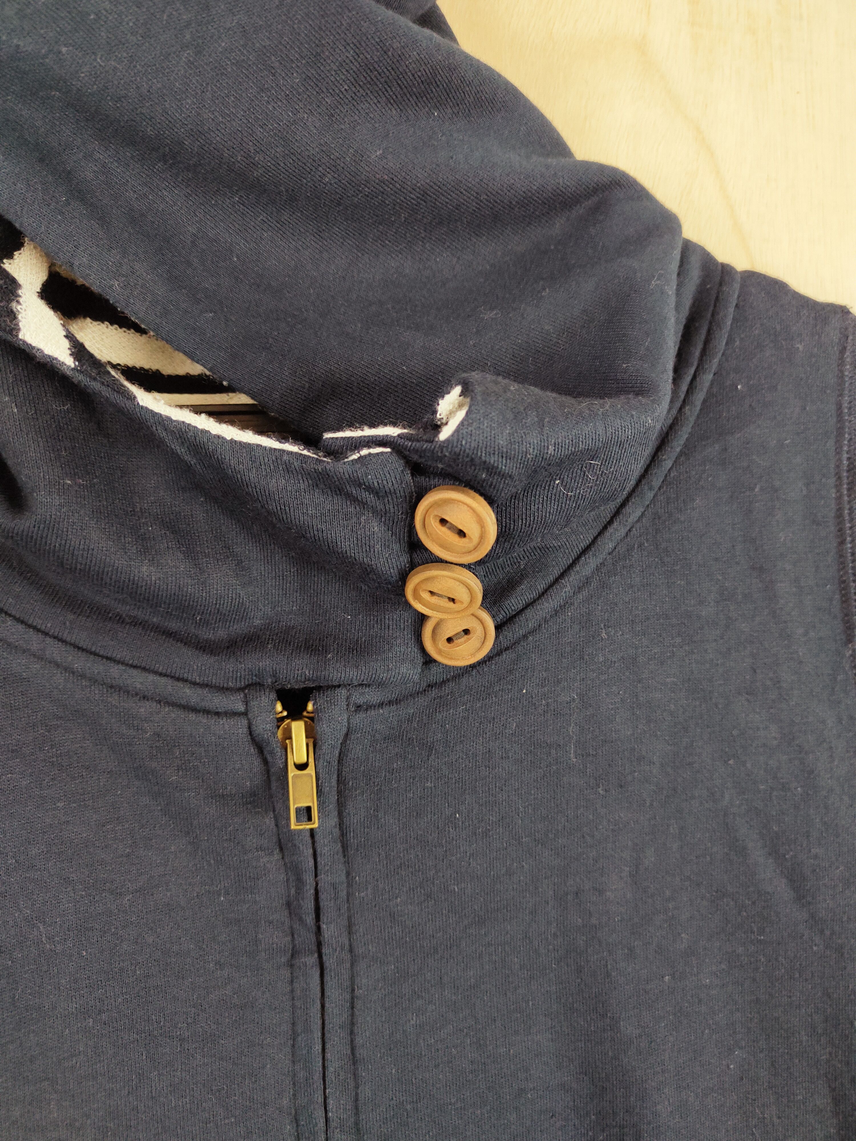 Japanese Brand × Vintage ART Japanese Brand Dark Blue Hoodie Sweaters Size M / US 6-8 / IT 42-44 - 2 Thumbnail