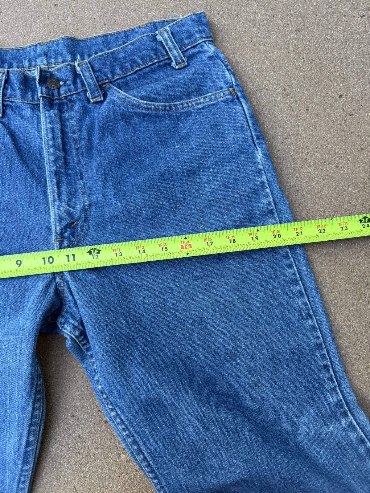 Levi's Vtg 70’s Levi’s 646 Orange Tab Bellbottom Flare Jeans 33x28 Size US 33 - 12 Thumbnail